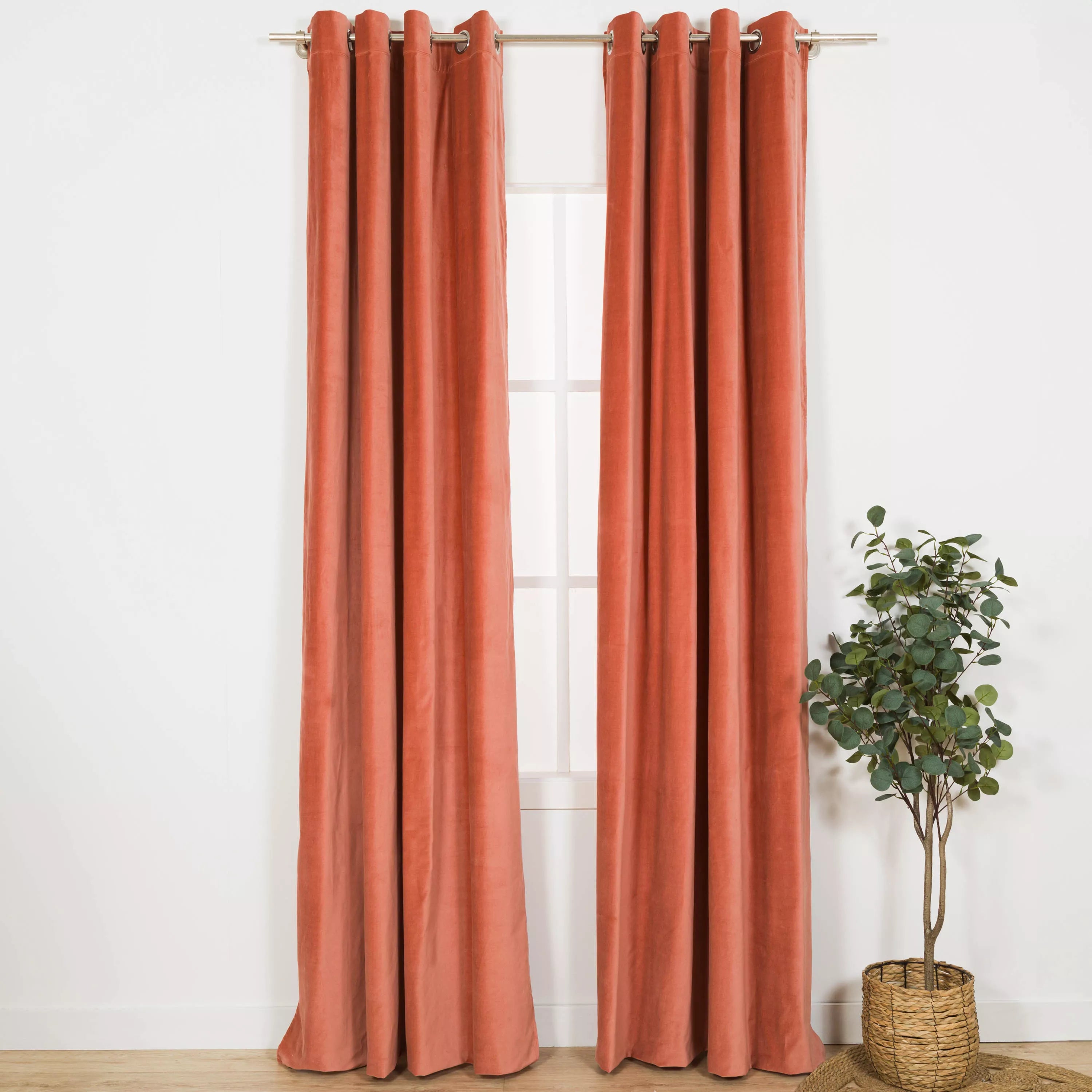 cortina de veludo de algodão