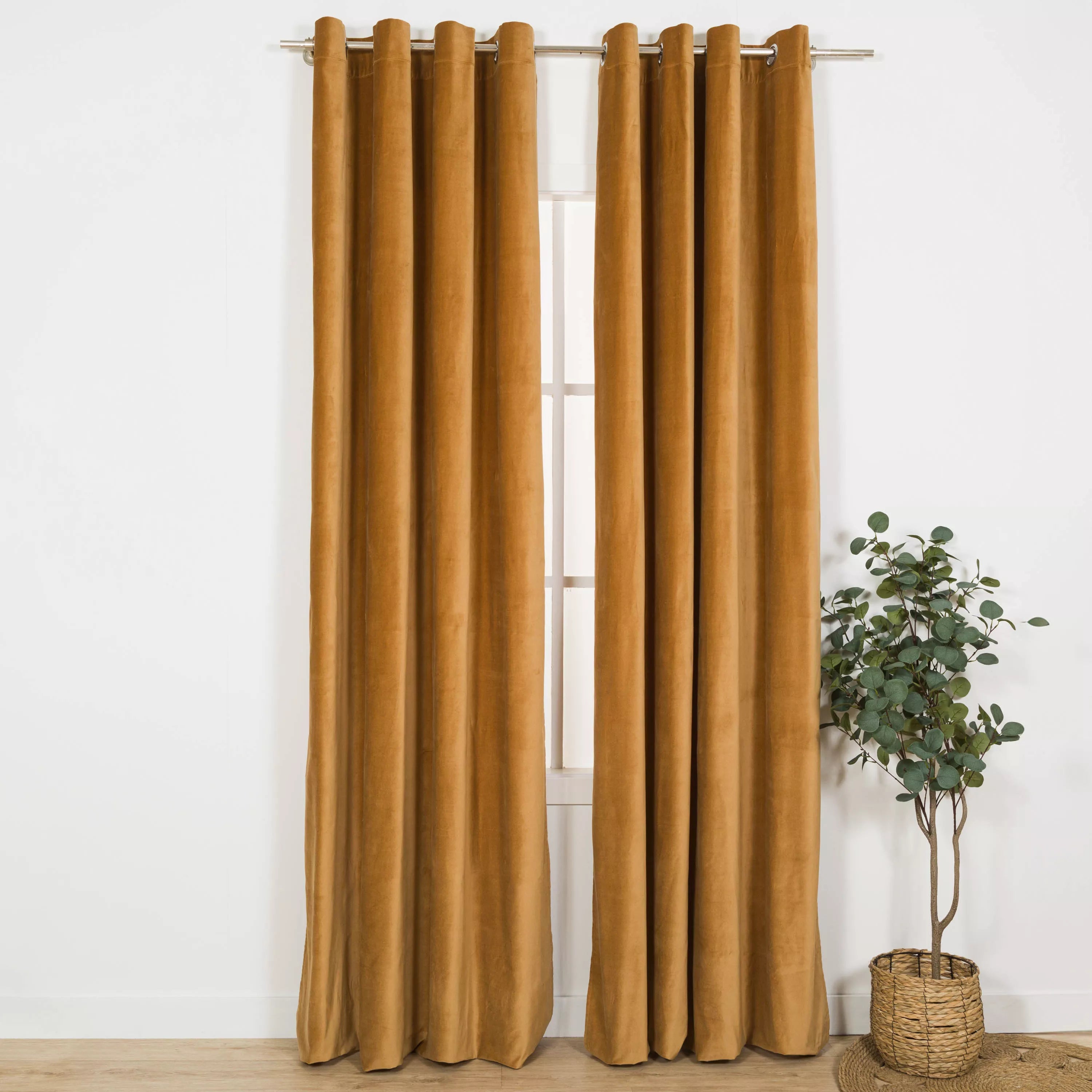 cortina de veludo de algodão