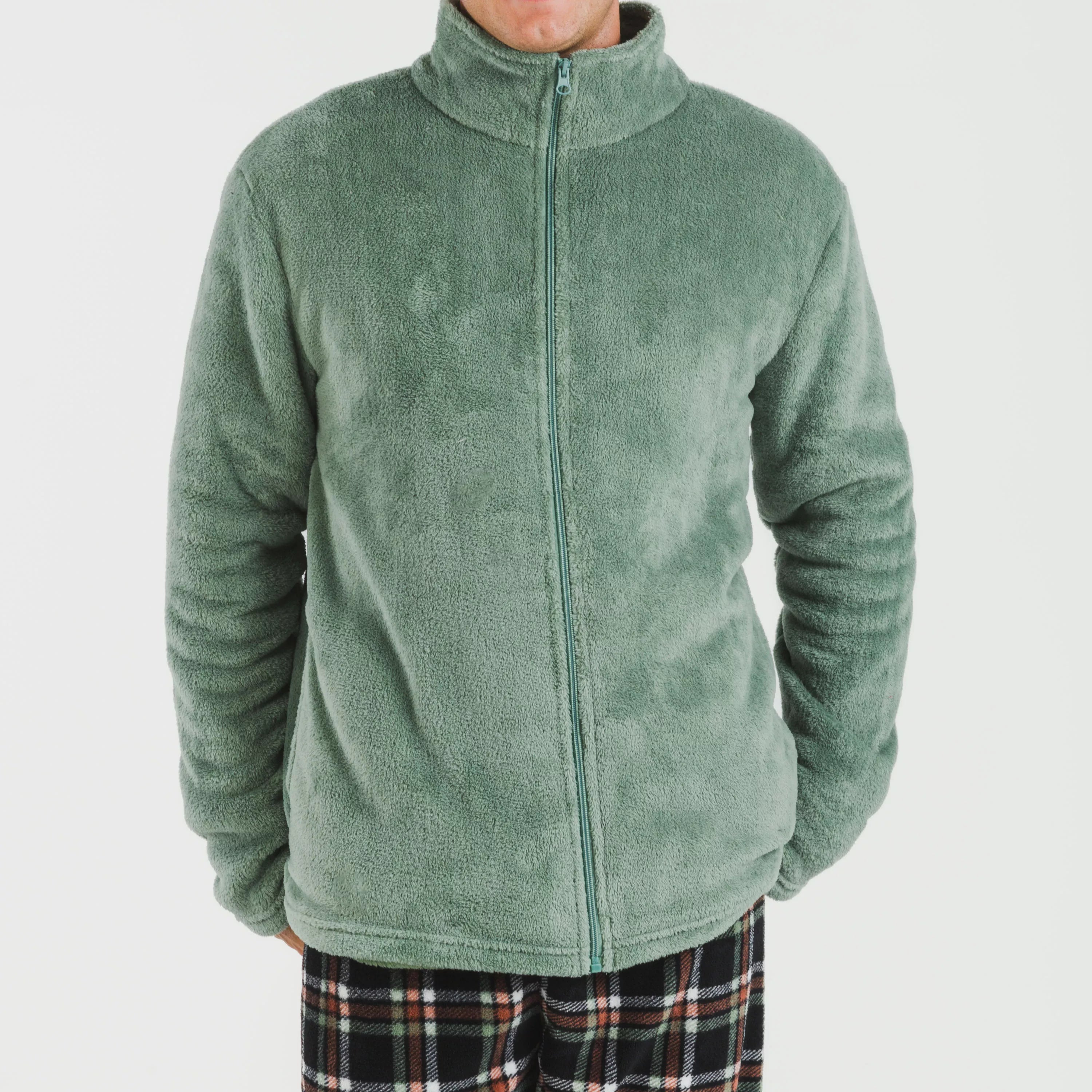 Moletom masculino liso coral