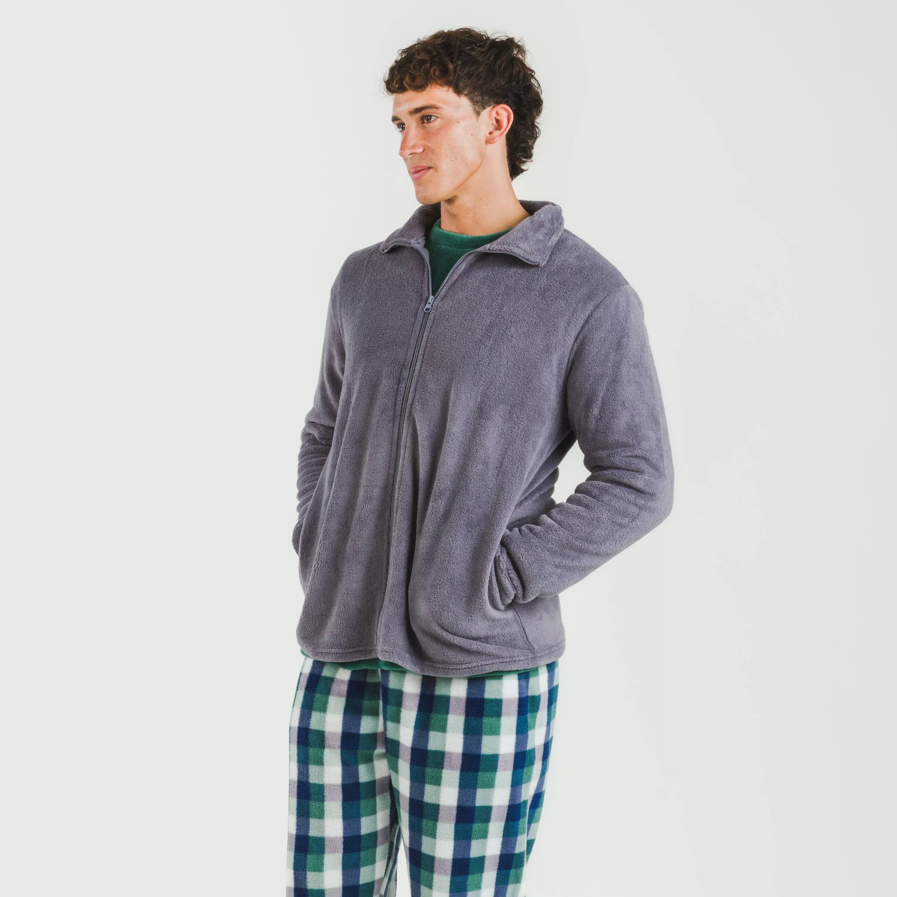 Moletom masculino liso coral