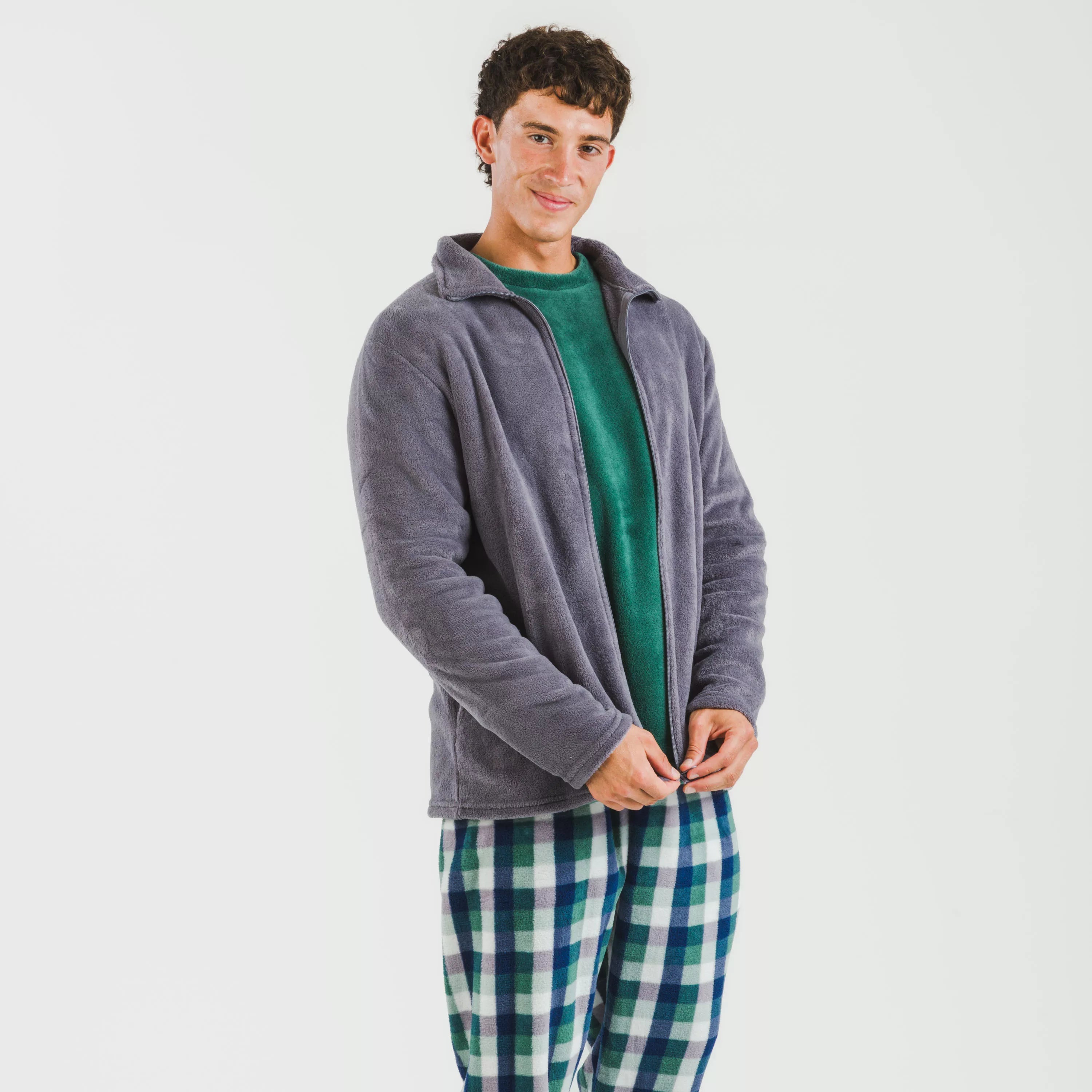 Moletom masculino liso coral