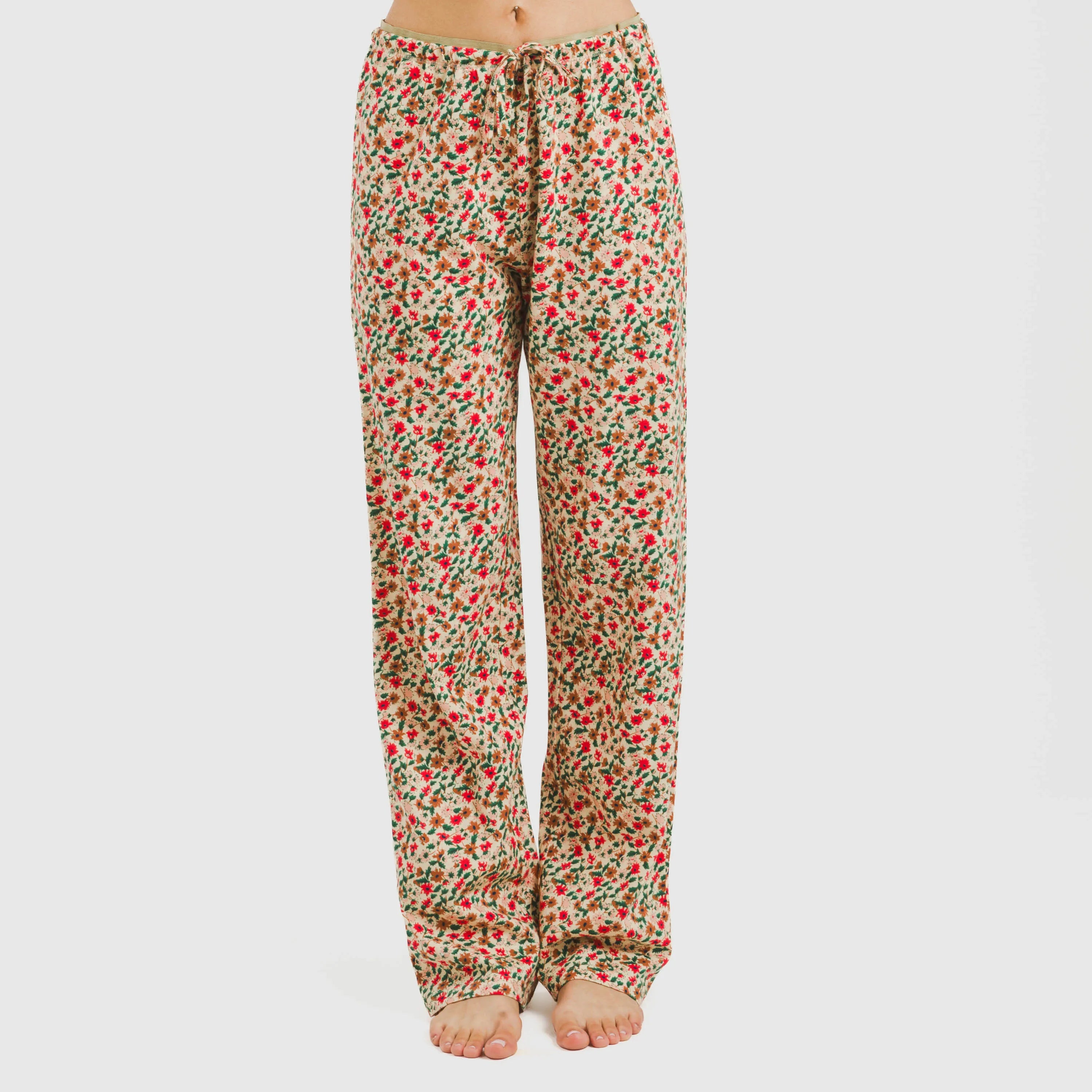 Pijama comprido de algodão verde Musa