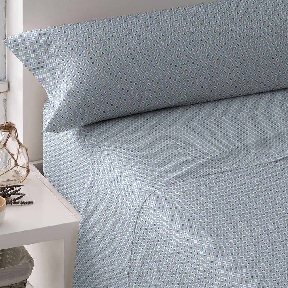 Jogo de lençóis de algodão índigo vibrante