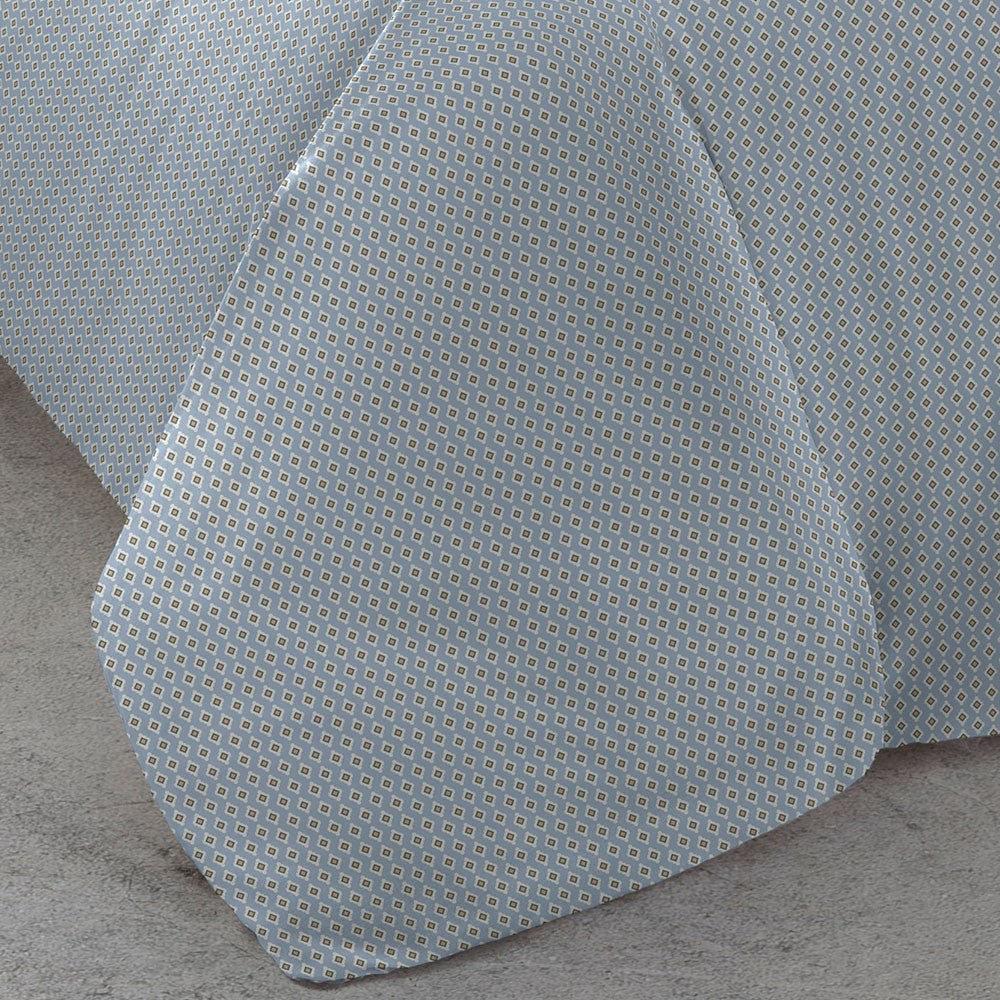 Capa de edredom de algodão índigo vibrante