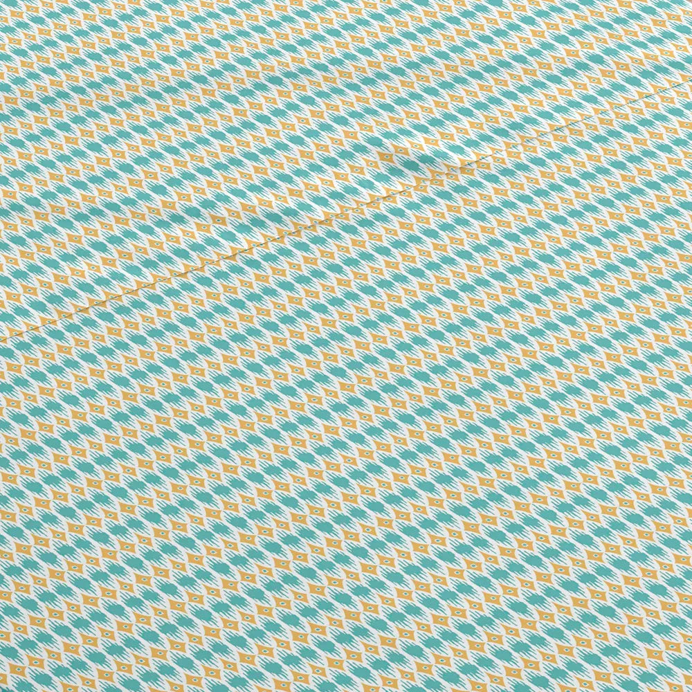 Jogo de lençóis algodão Denalia água marinha