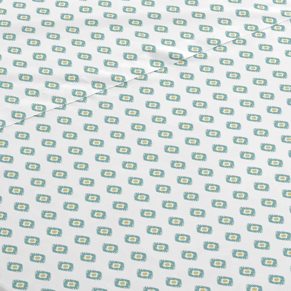 Jogo de lençóis algodão Joy água marinha