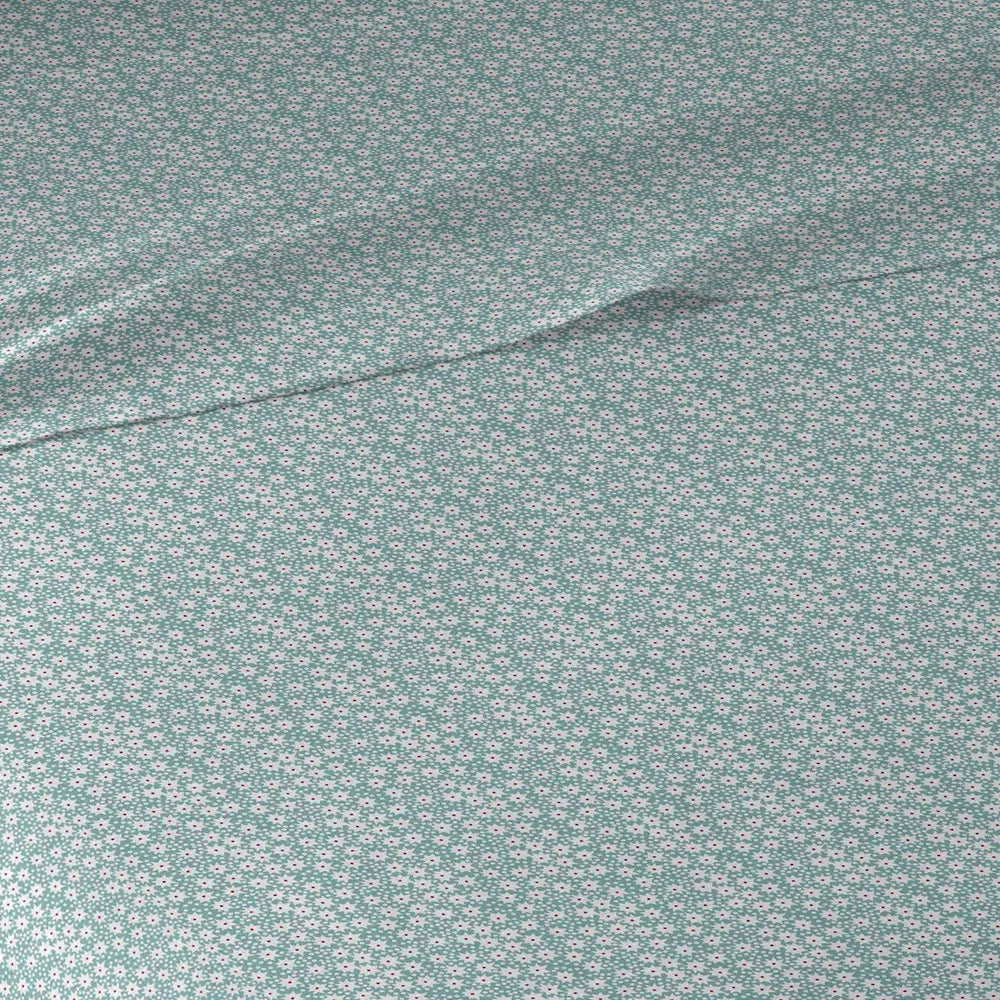 Jogo de lençóis algodão Maddy verde tiffany