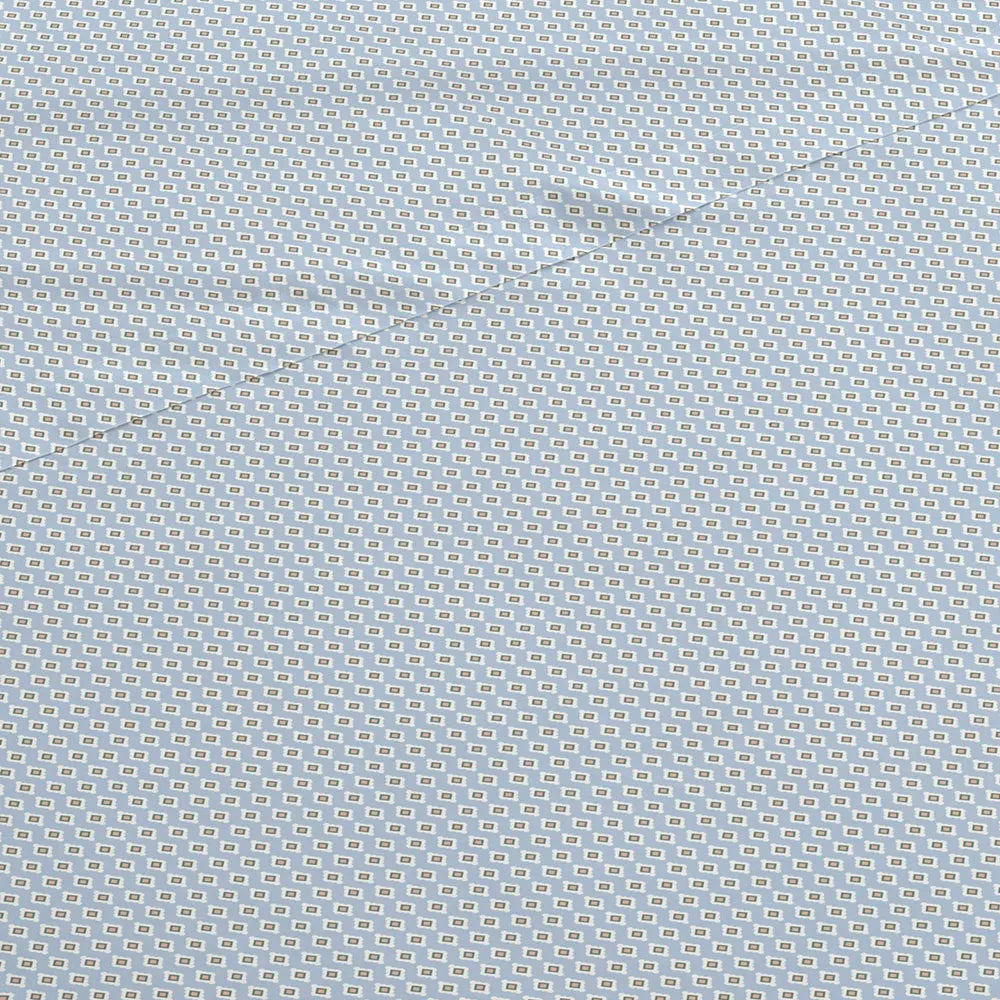 Jogo de lençóis algodão Sassy azul indigo