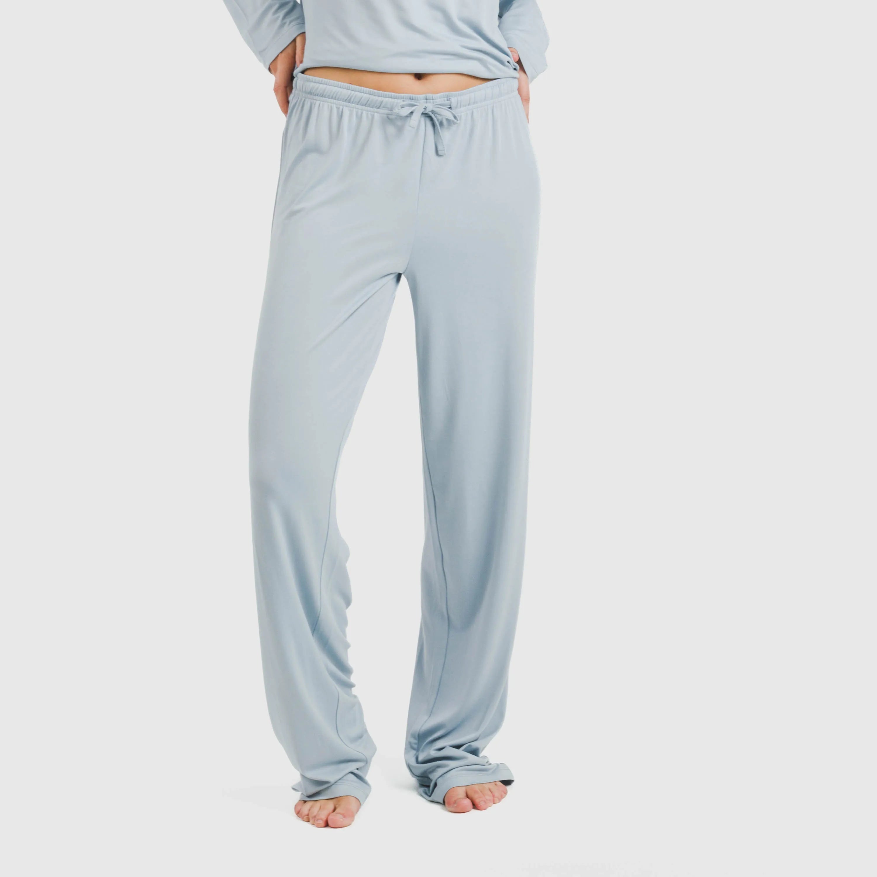 Pijama longo feminino liso e macio