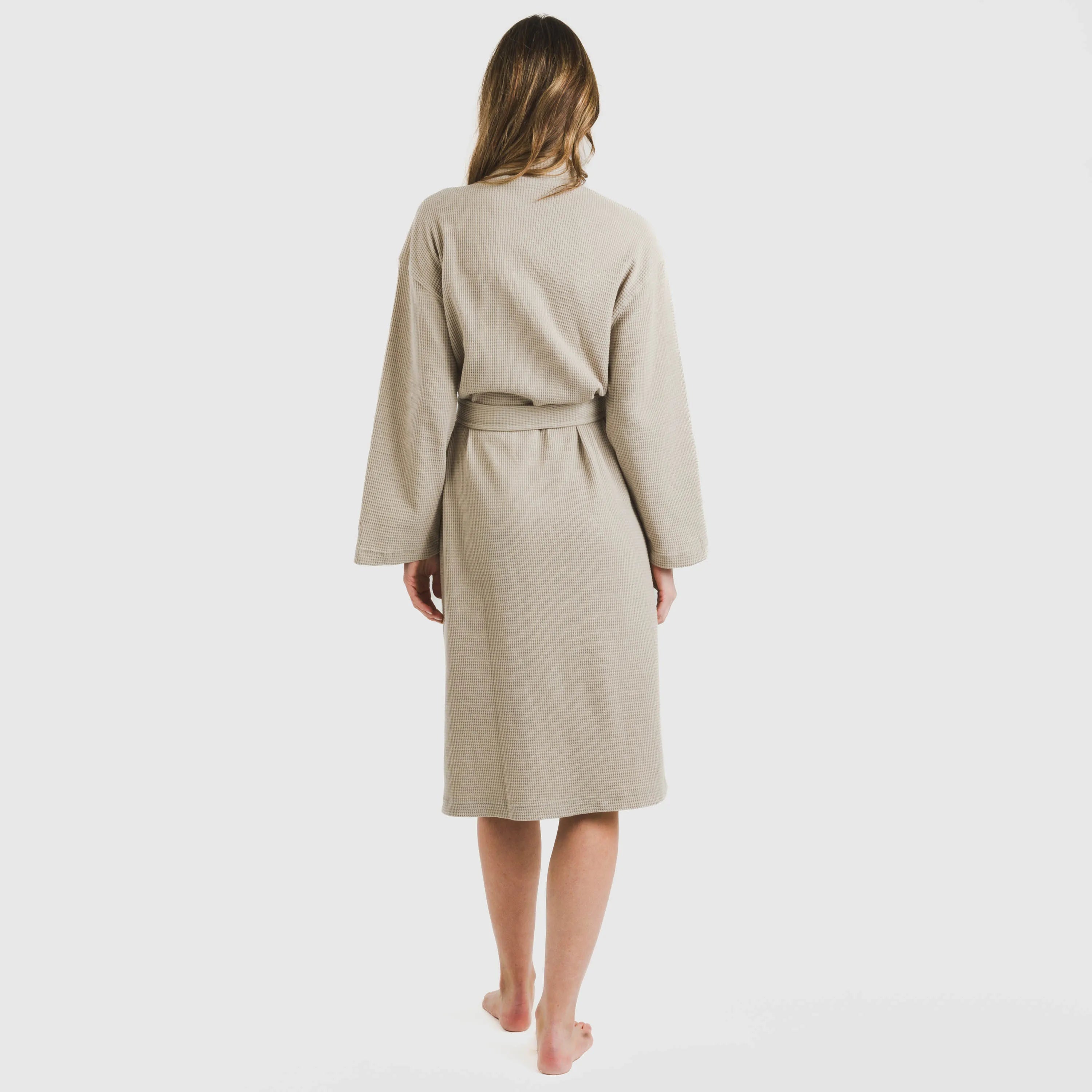 roupão liso com estampa de waffle