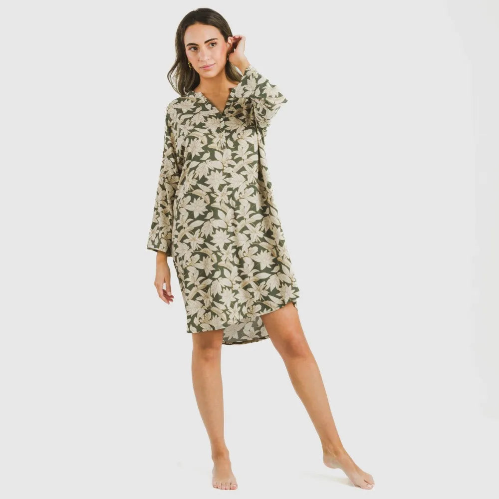 Camisola de viscose de caça verde Charamo