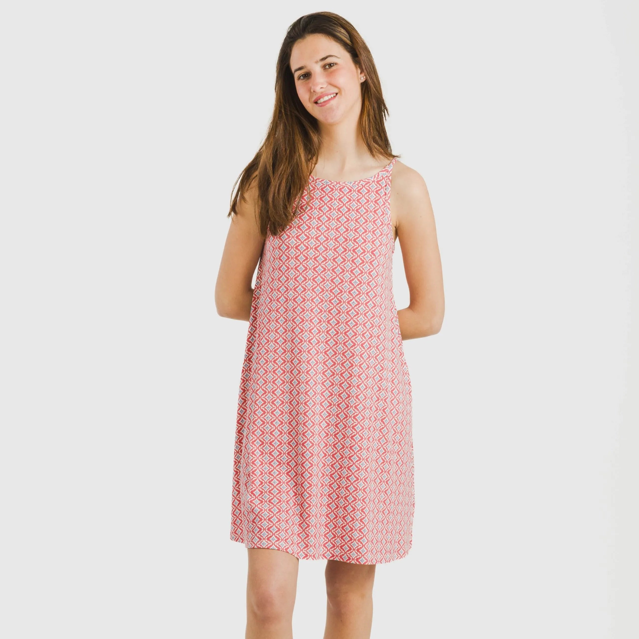 Vestido corto tirantes crepe Dulcinea marsala