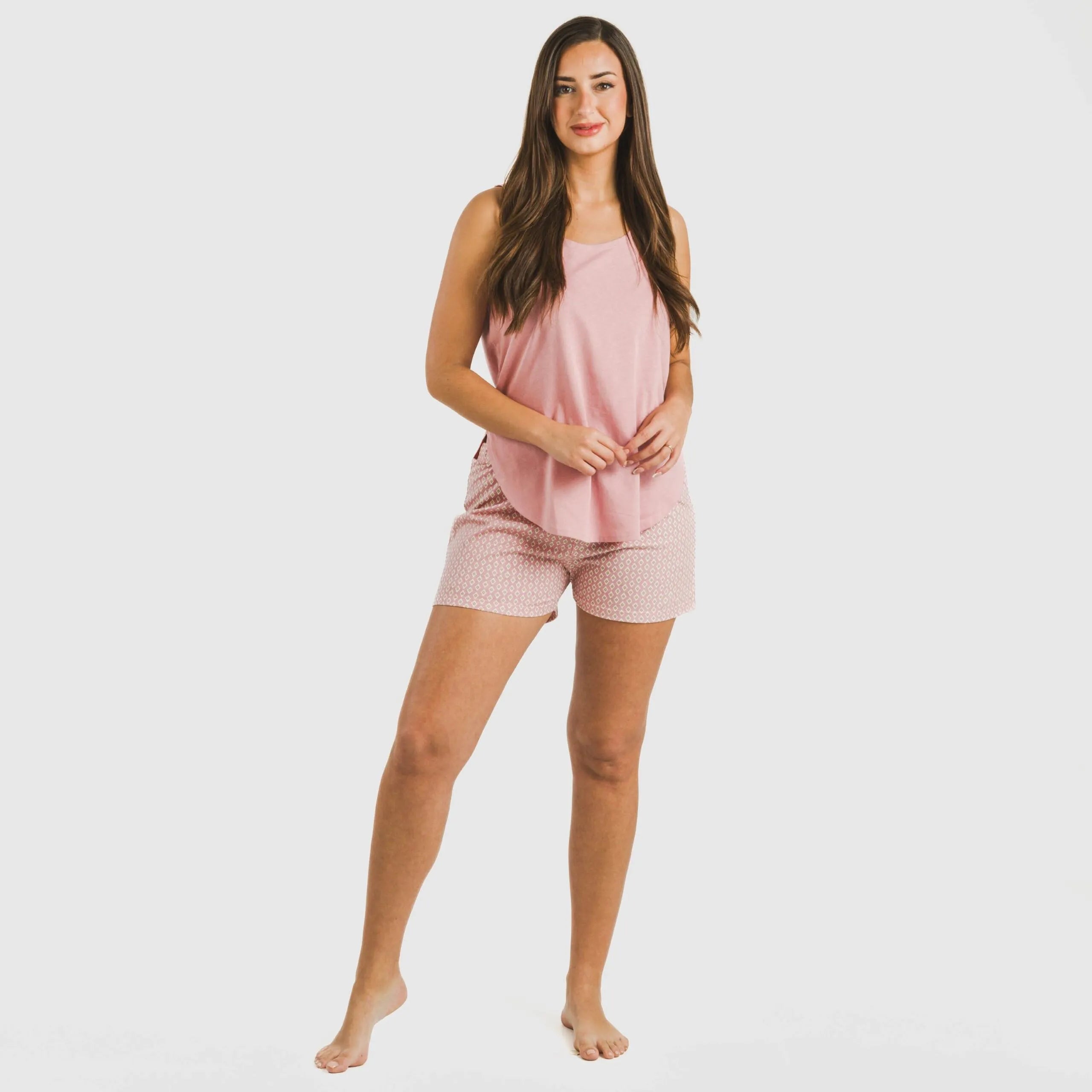 Pijama corto algodón Sassy rosa