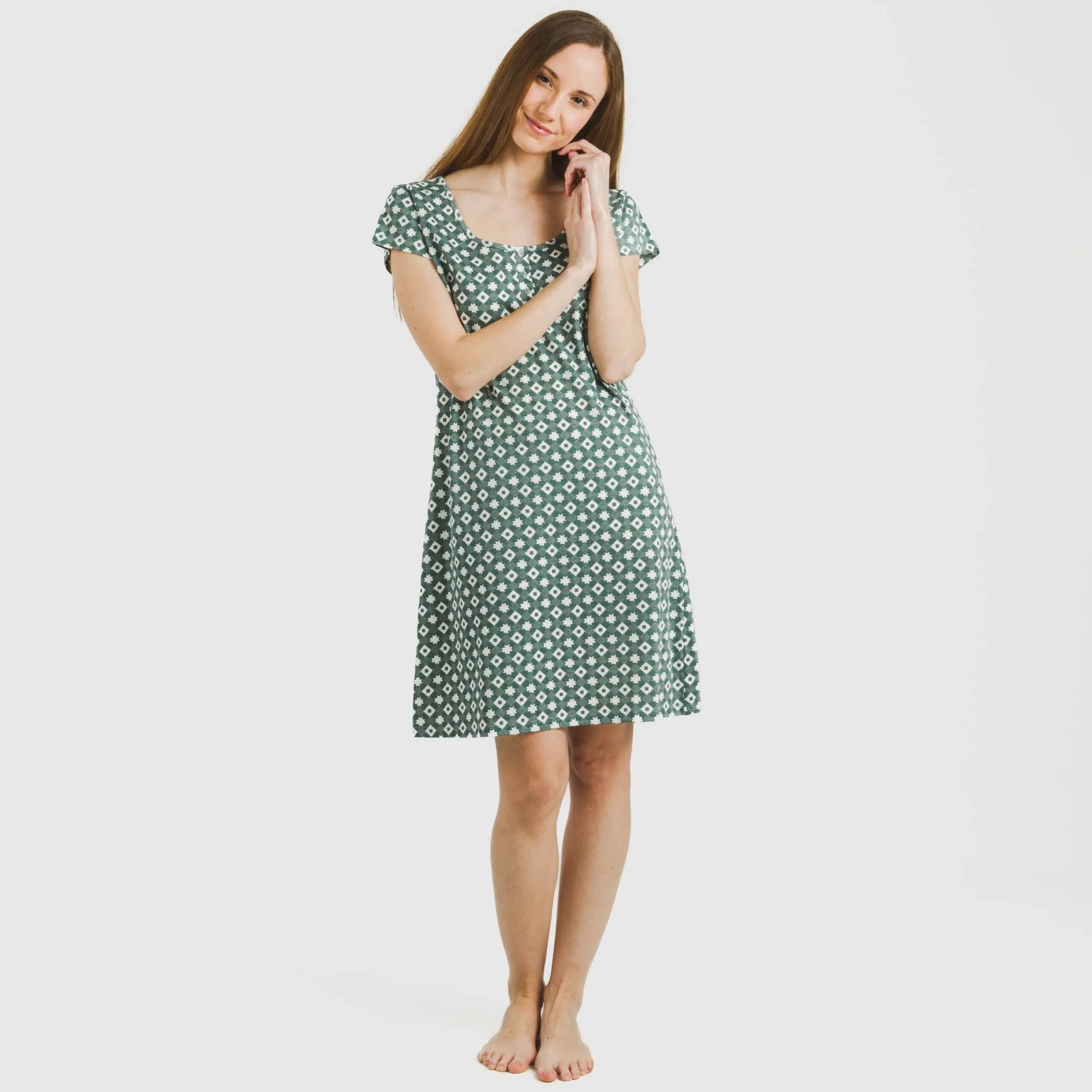 Blusa de algodão Indigo Narcissus