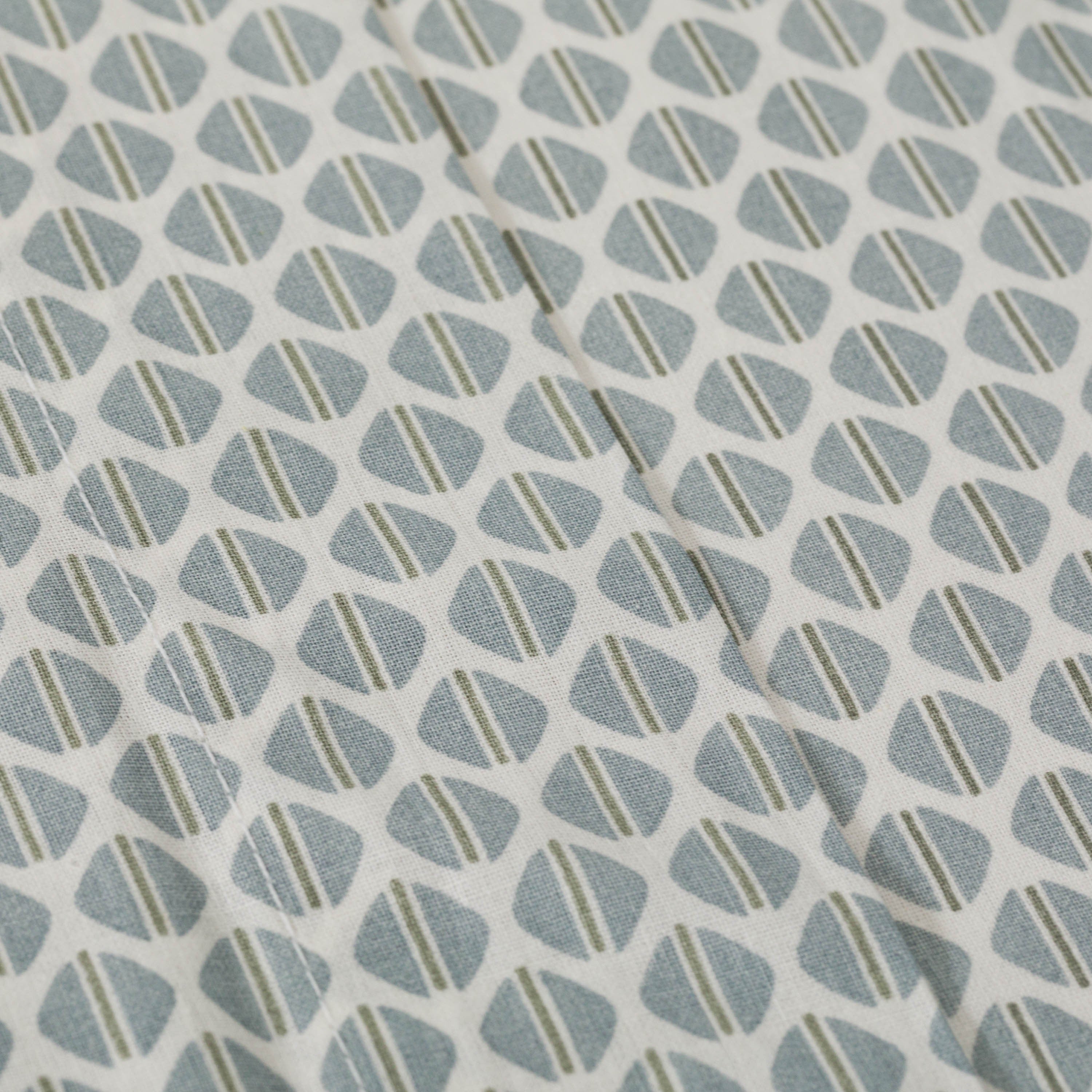 Conjunto de lençóis de algodão percal Dune Indigo