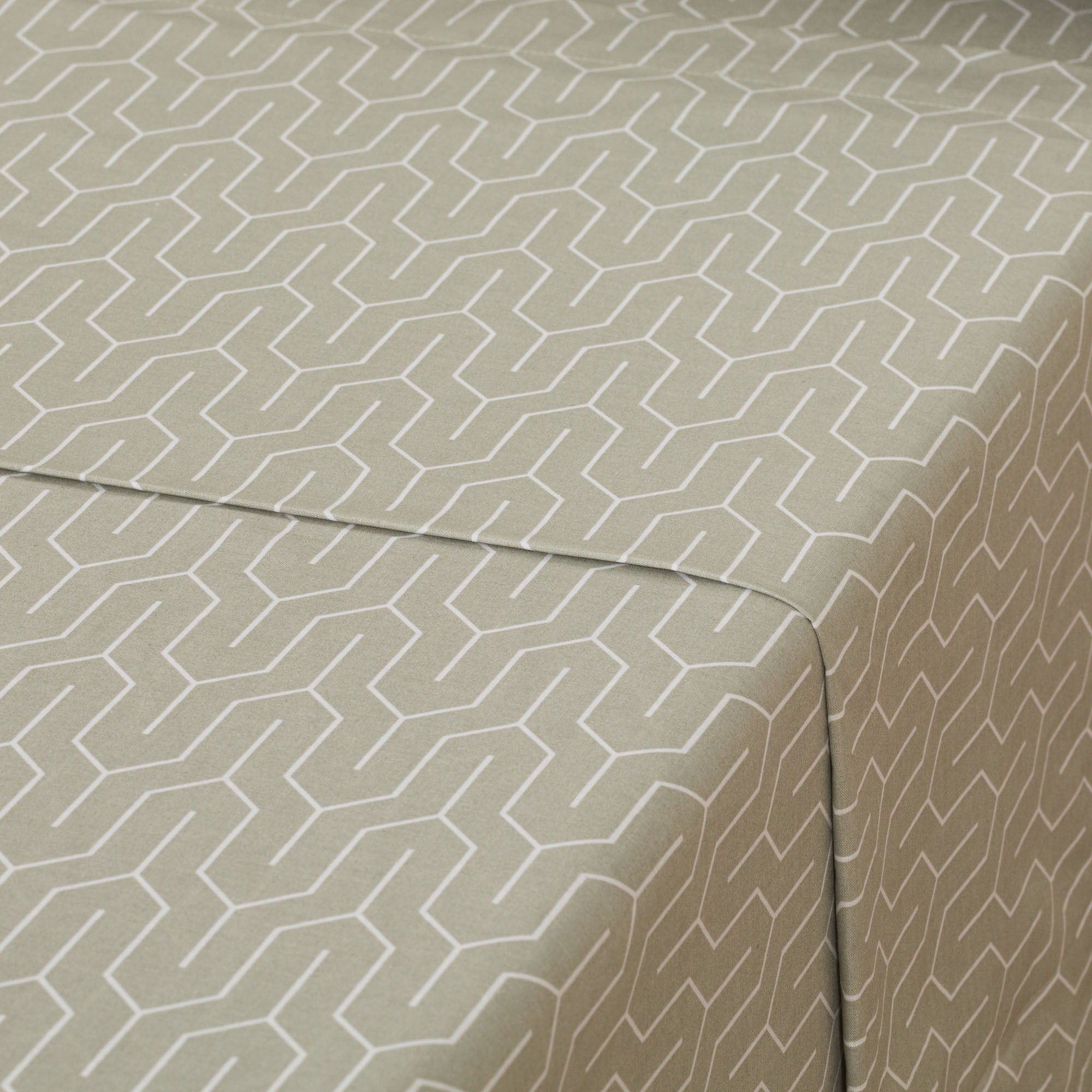 Juego de sábanas algodón percal Yolanda verde