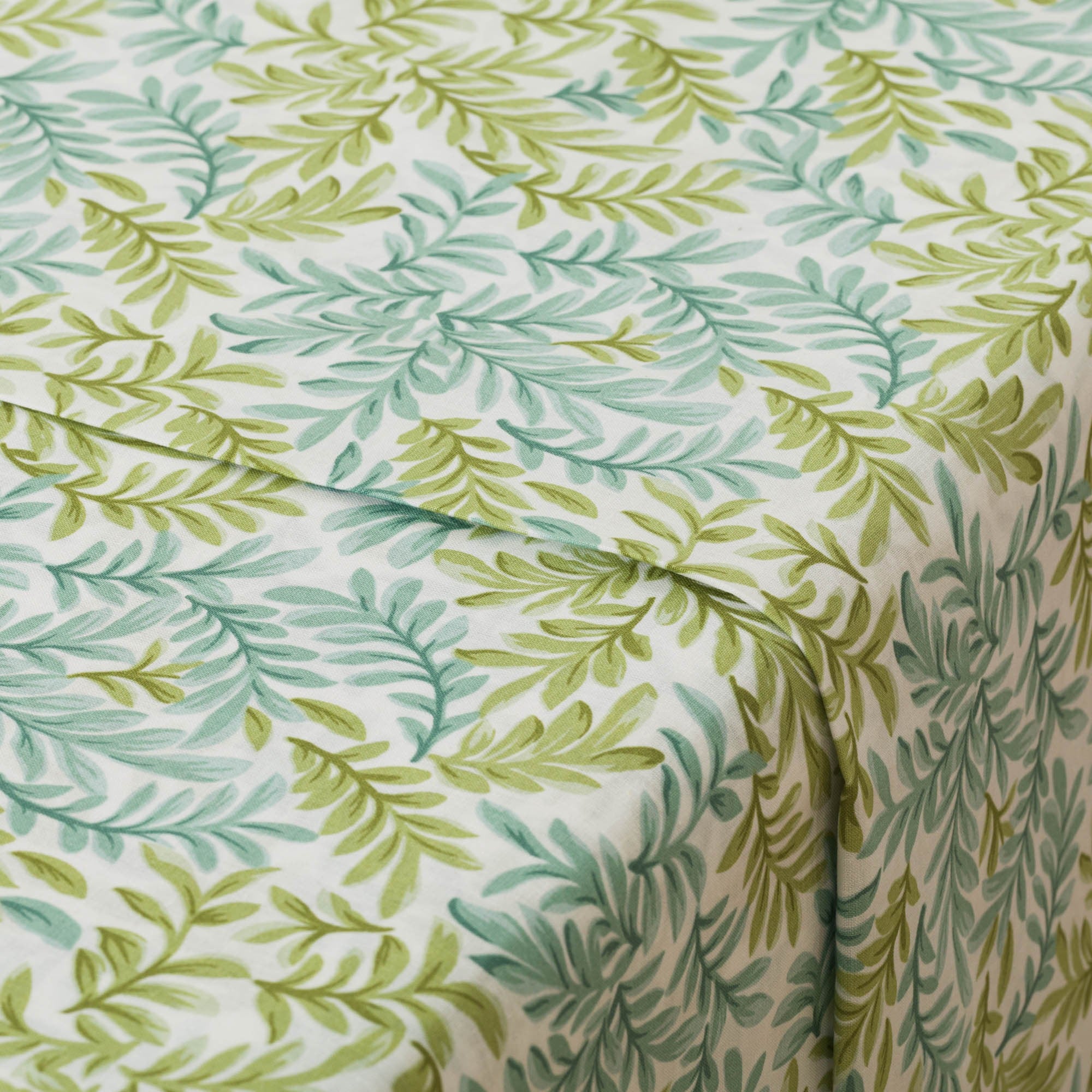 Conjunto de lençóis Zafra em percal de algodão verde