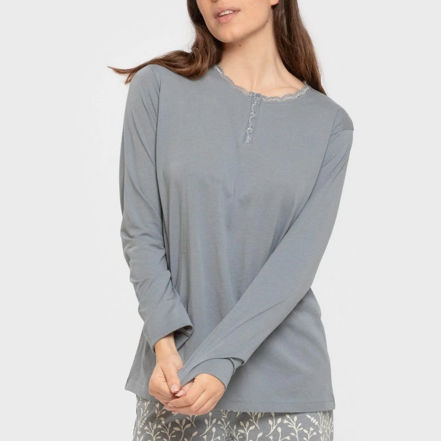 Pijama largo algodón Lauri indigo