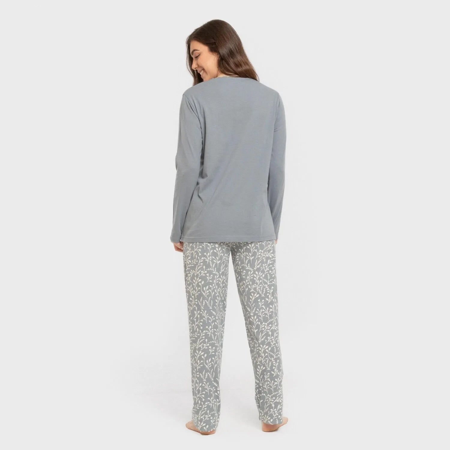 Pijama largo algodón Lauri indigo