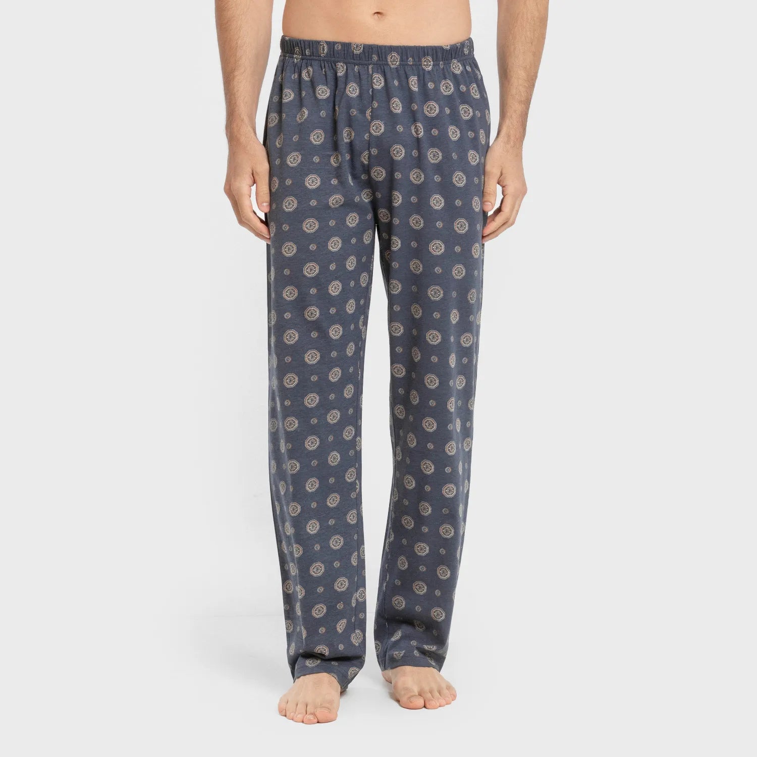 Pijama longo de algodão masculino Juanlu, azul