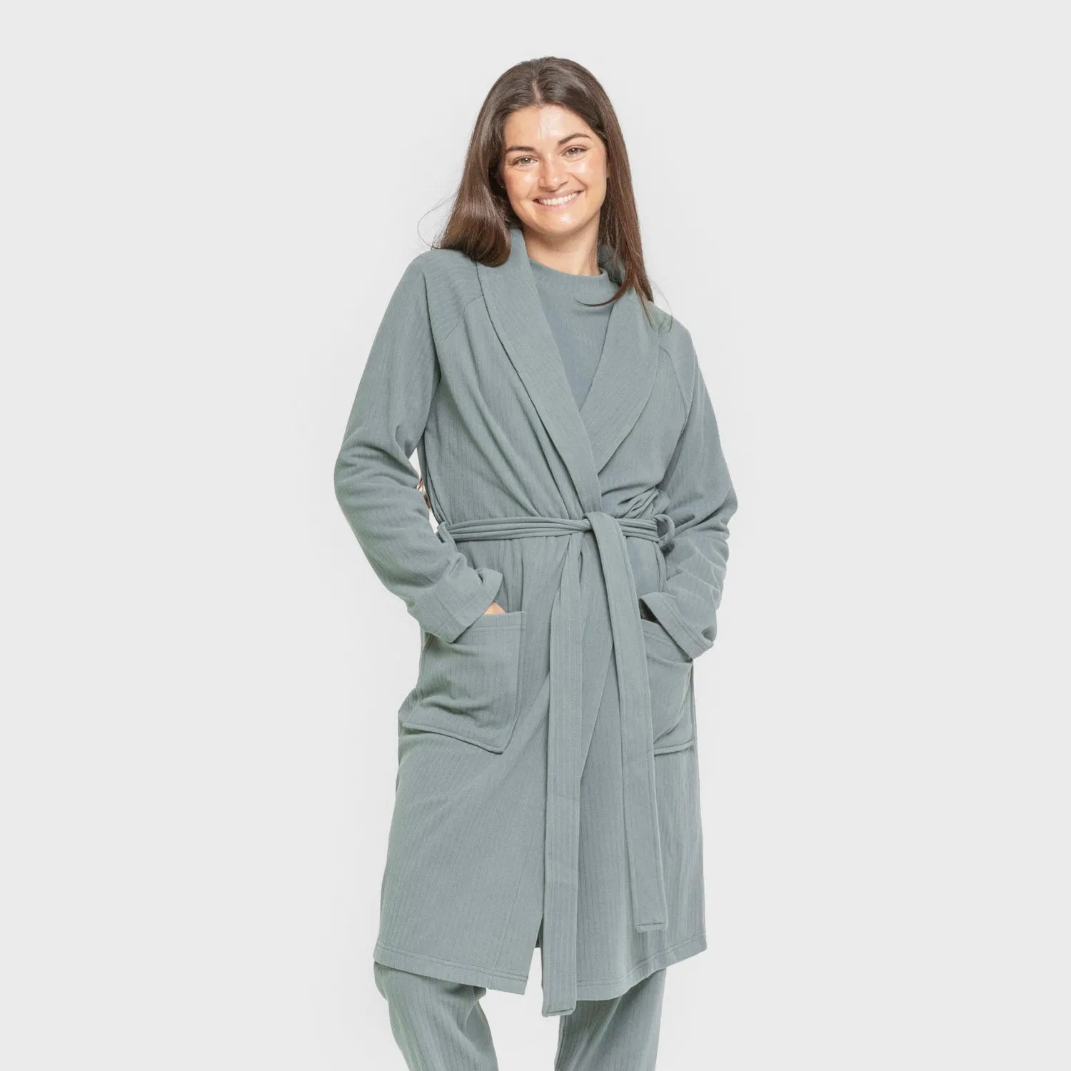 ROBE RIB WIDE LISTRADO SOLTO