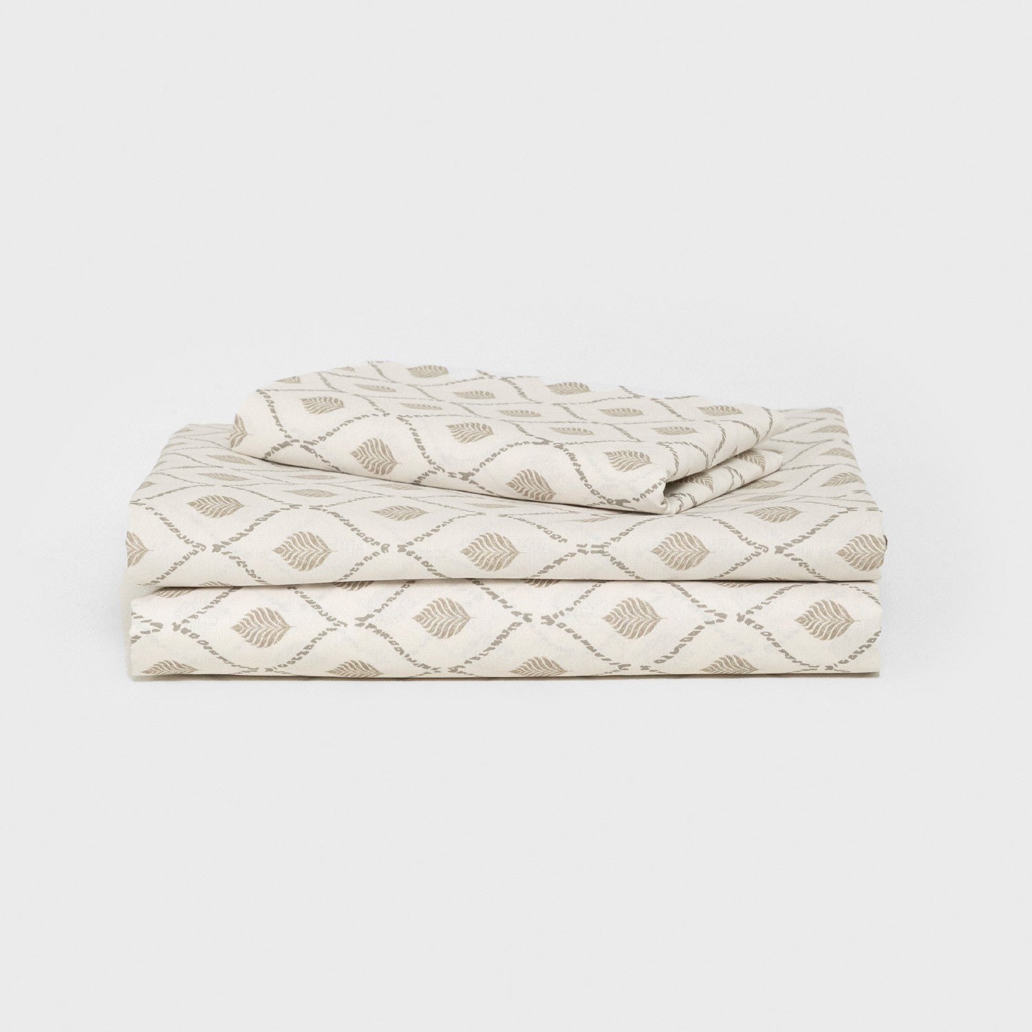 Juego de sábanas algodón Charleston topo