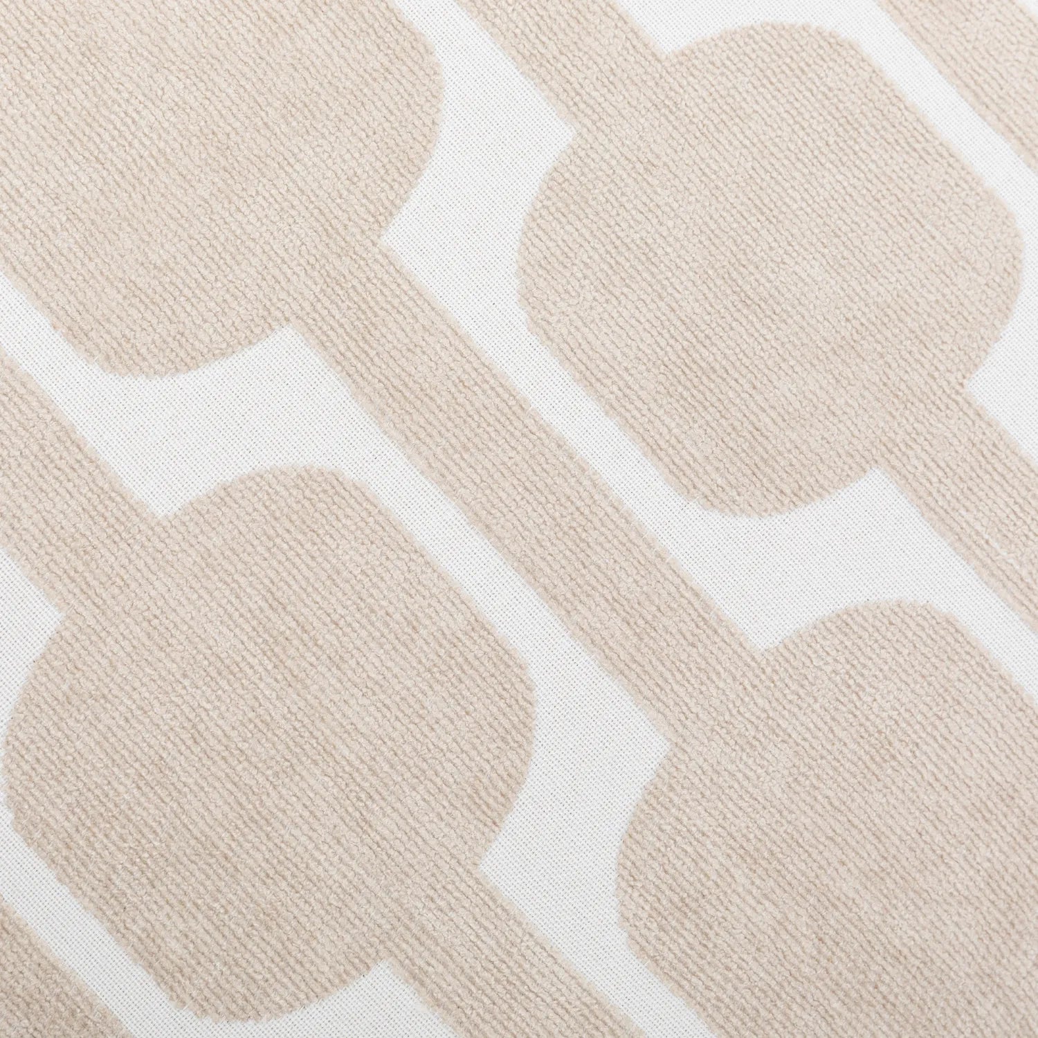 Almofada quadrada Sunnies em chenille jacquard cor taupe - capa + enchimento