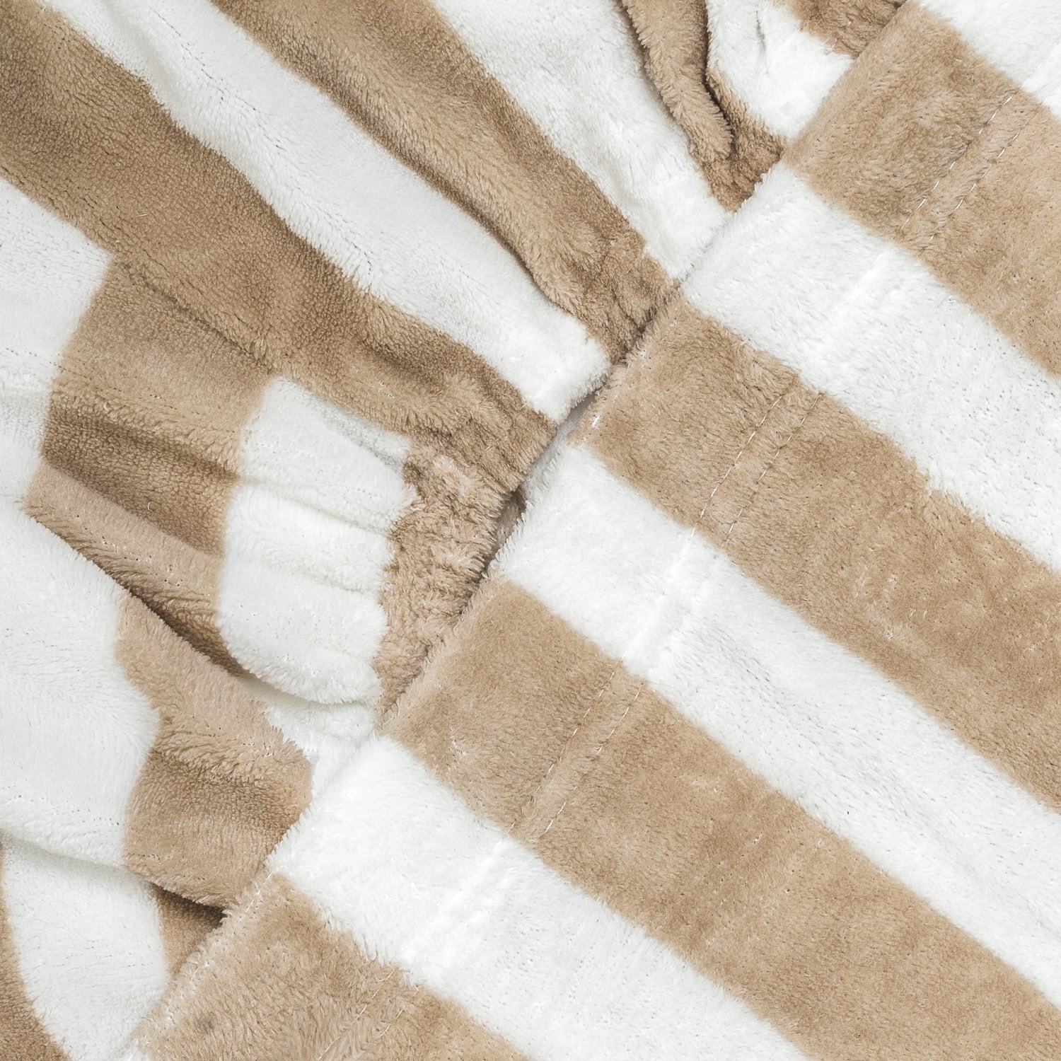 Jogo de lençóis de coral fleece Raya Vinia na cor areia