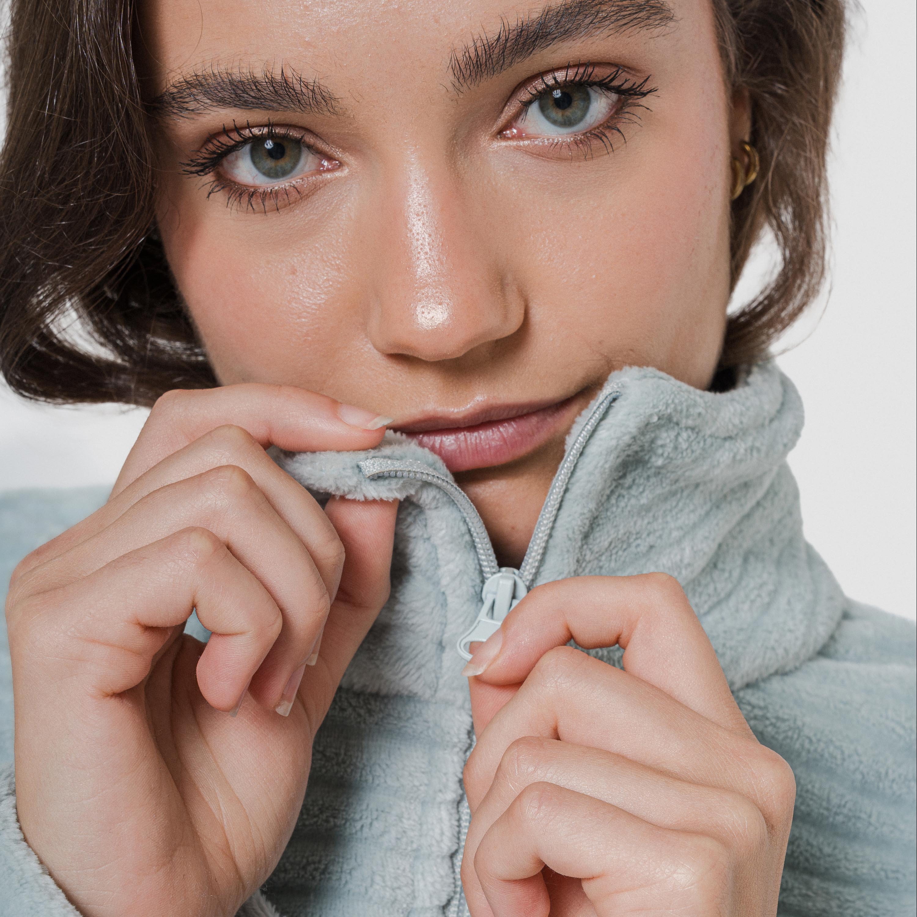 Moletom de veludo com listras lisas