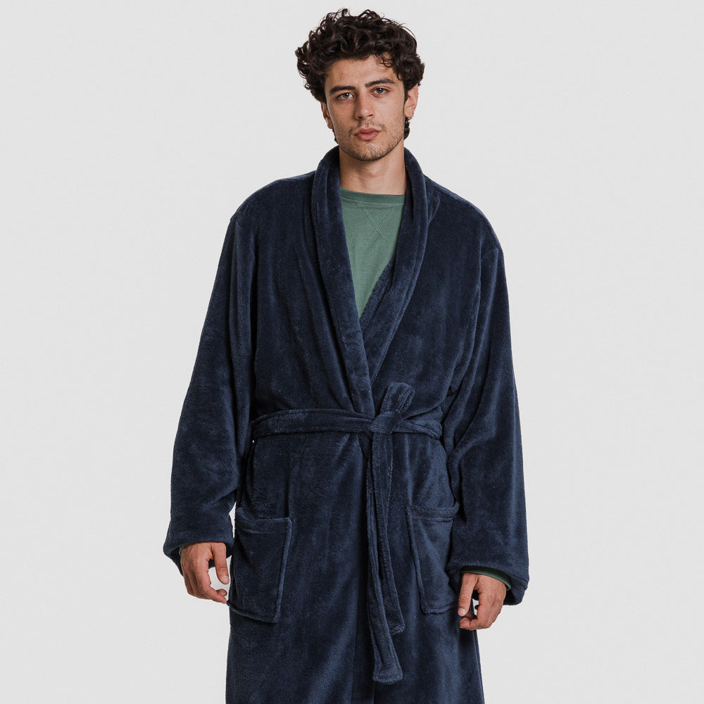robe masculino liso azul marinho coral