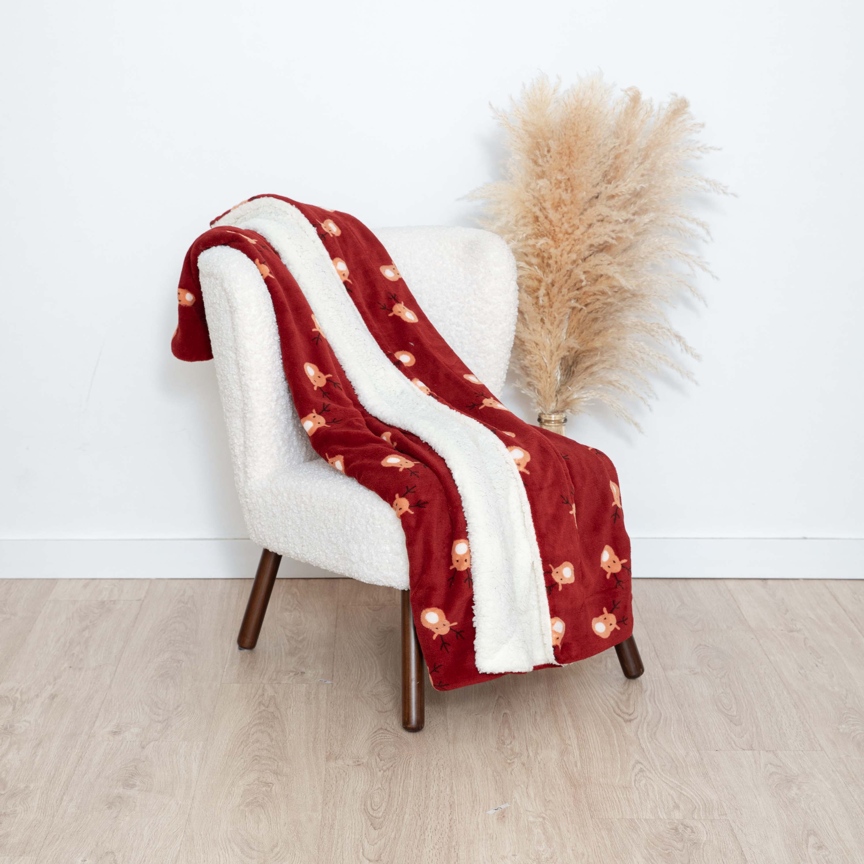 Manta sherpa Tatin bordô