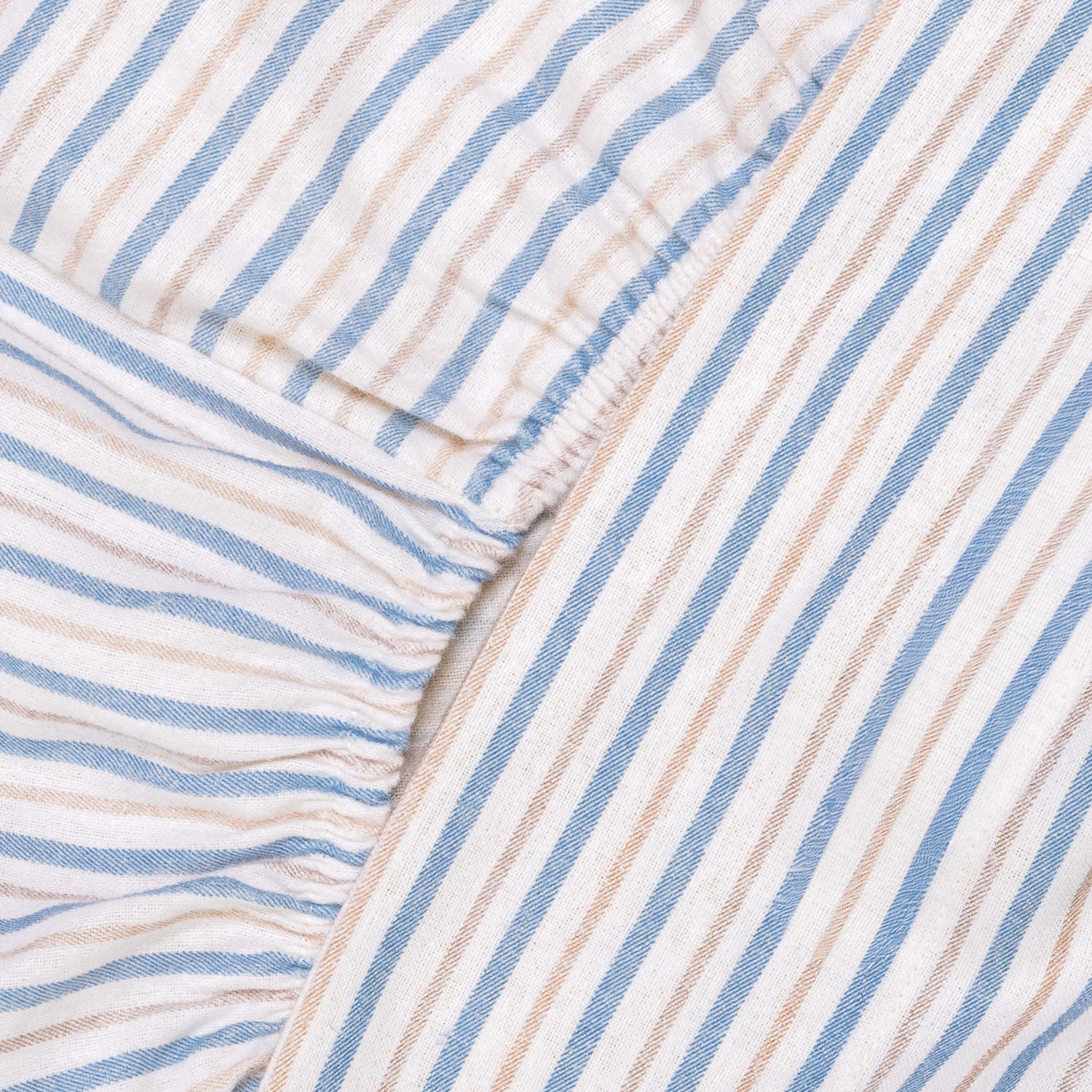 Jogo de lençóis flanela Raya Benet areia - índigo