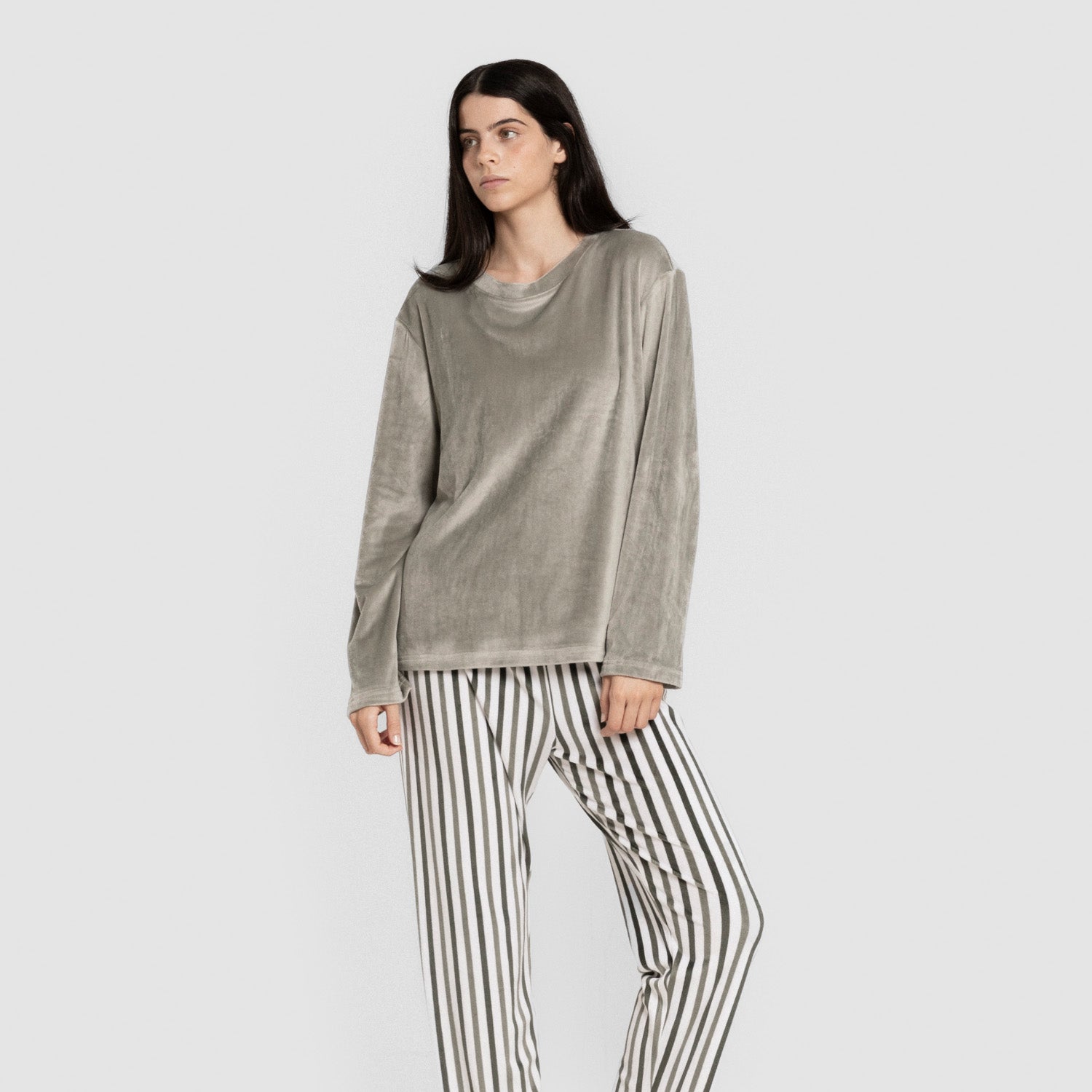 Pijama terciopelo super soft Raya Seasonal verde