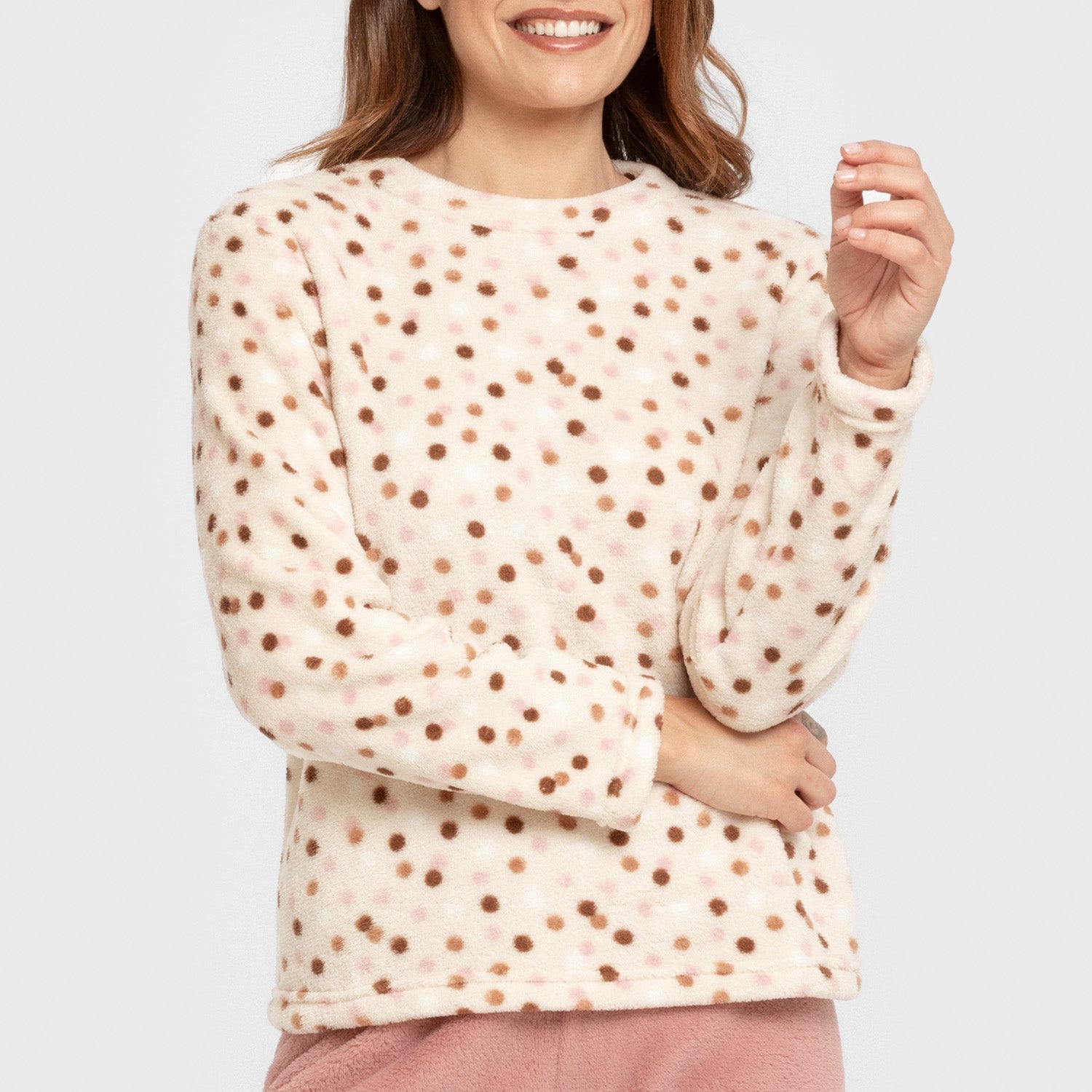 Pijama Janice cor malva coral