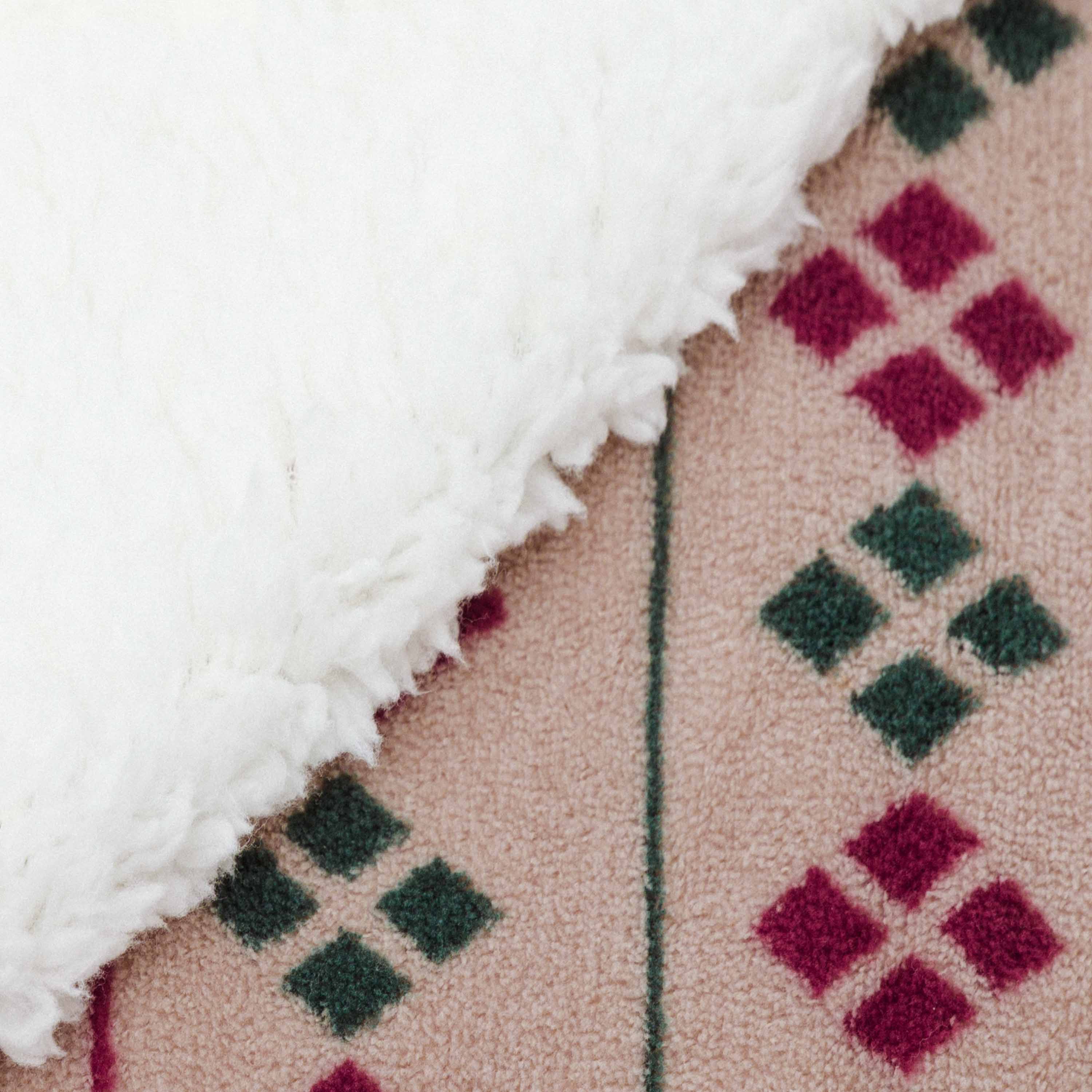 Manta sherpa Casimira bordô