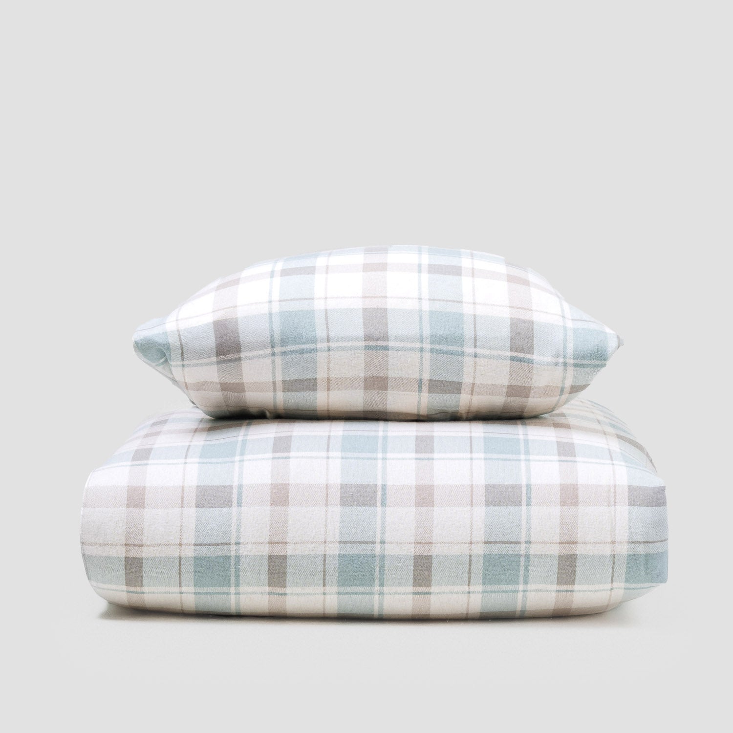 Funda nórdica franela Cuadro Noric verde