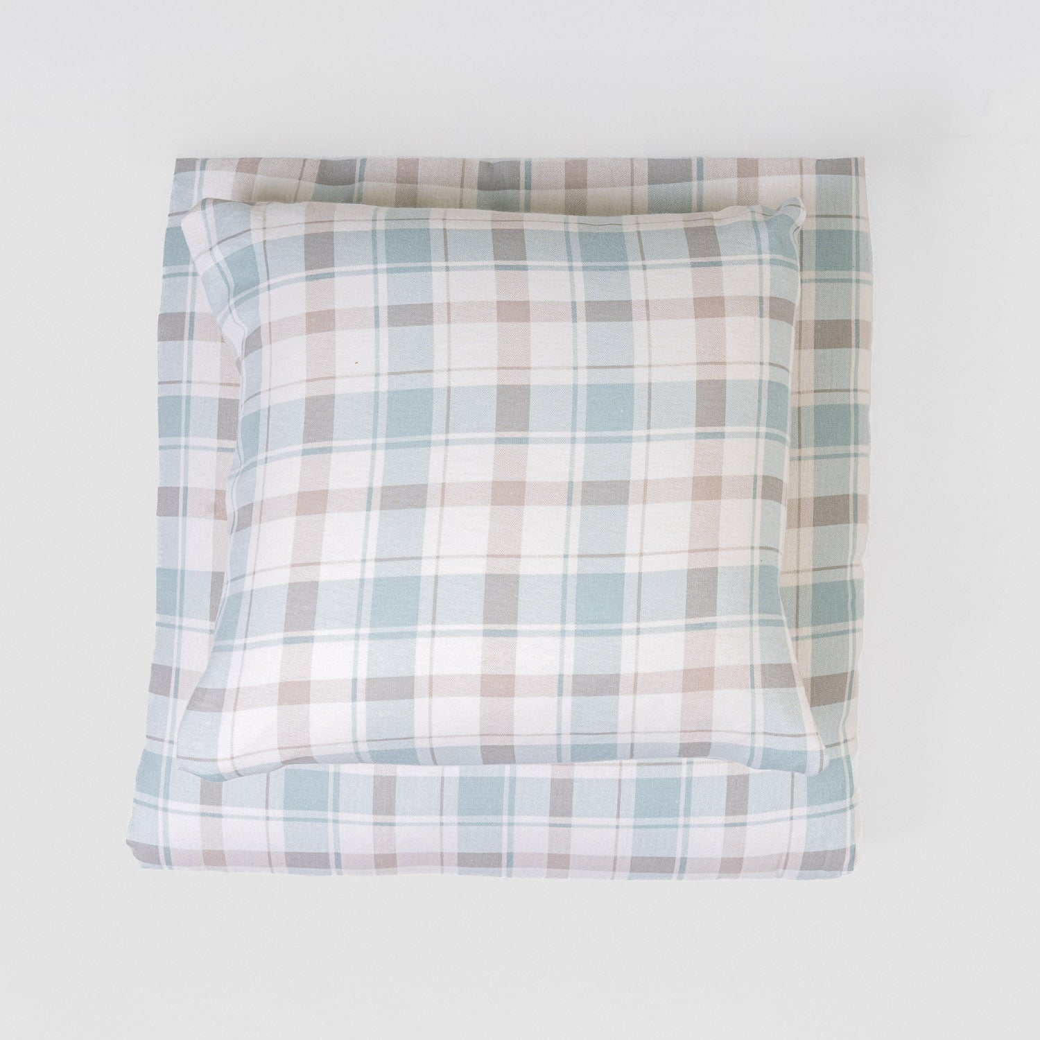 Funda nórdica franela Cuadro Noric verde