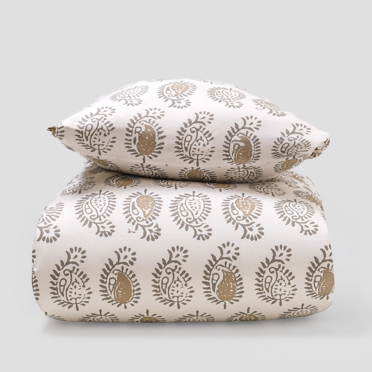 Capa de edredão de algodão Indonesia verde