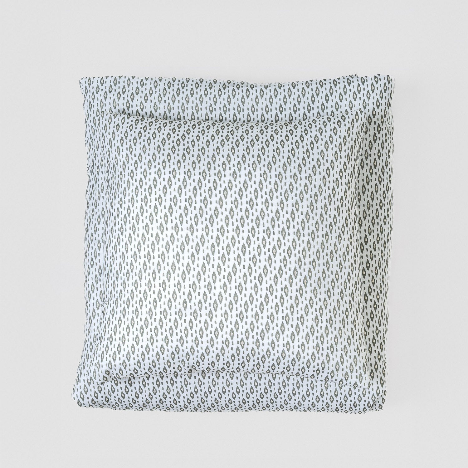 Funda nórdica algodón Nerdana verde seco - topo