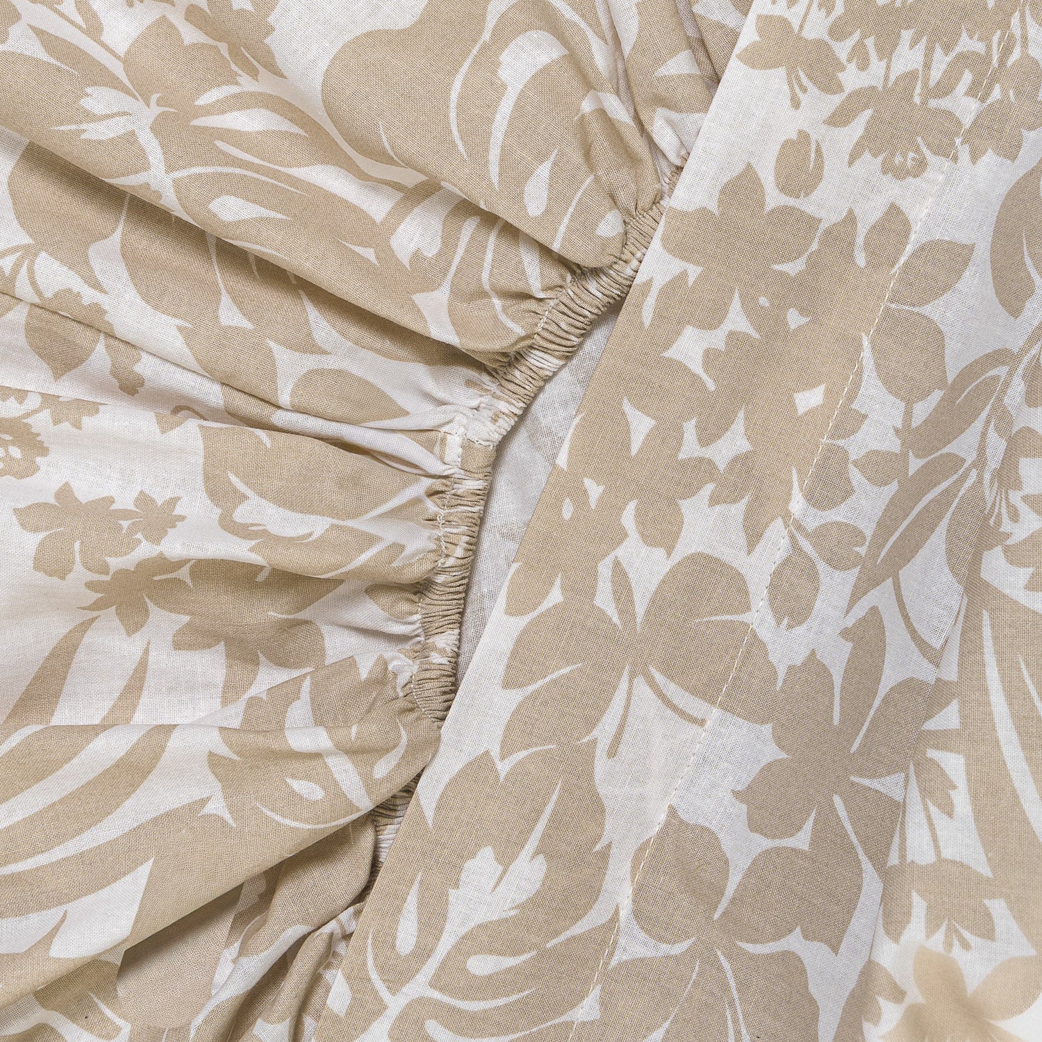 Juego de sábanas algodón Tulipan topo