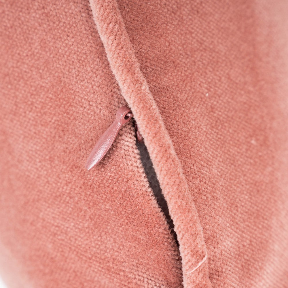 Almofada retangular 30x50 cm em veludo de algodão com estampa de rosetas - capa + enchimento