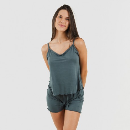 Pijama alças mulher soft liso