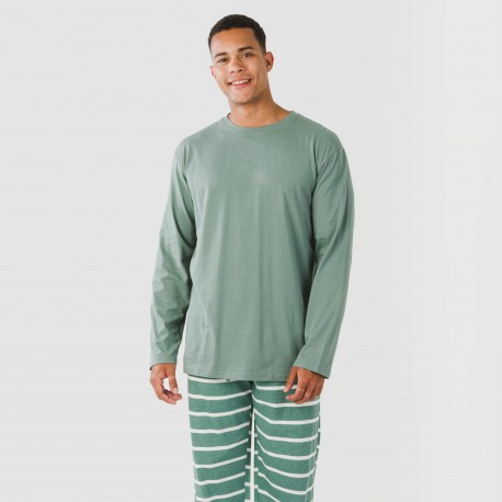 Pijama algodão homem Raya Sailor verde francês