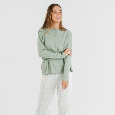 Pijama algodão Varga verde