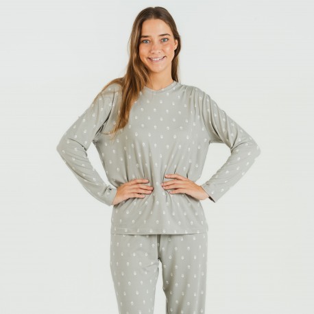 Pijama mulher soft Baby verde caça