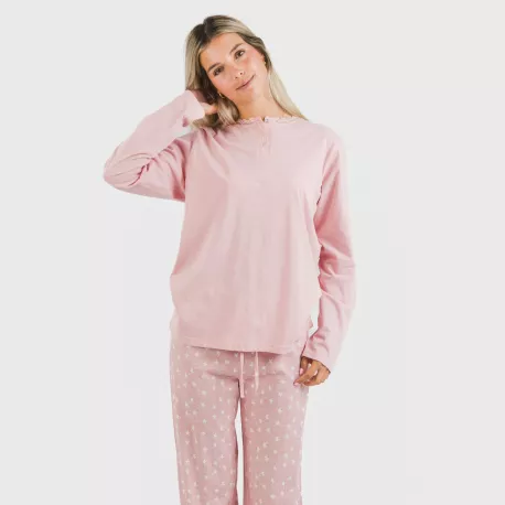 Pijama algodão Kim rosa