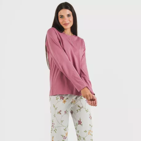 Pijama algodão Tremula malva