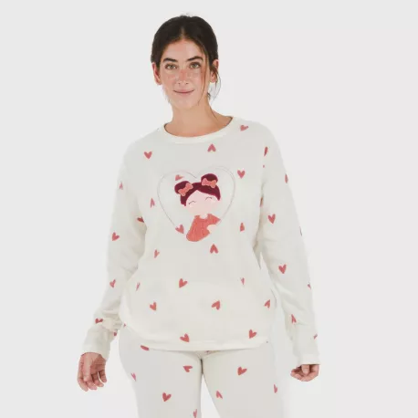 Pijama polar Fanny rosa