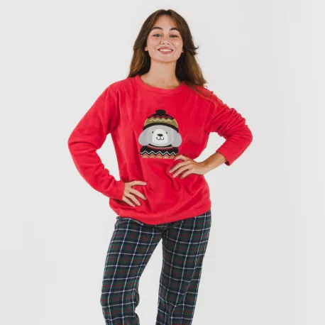 Pijama polar Eiko vermelho