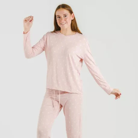 Pijama mulher soft Baby rosa palo